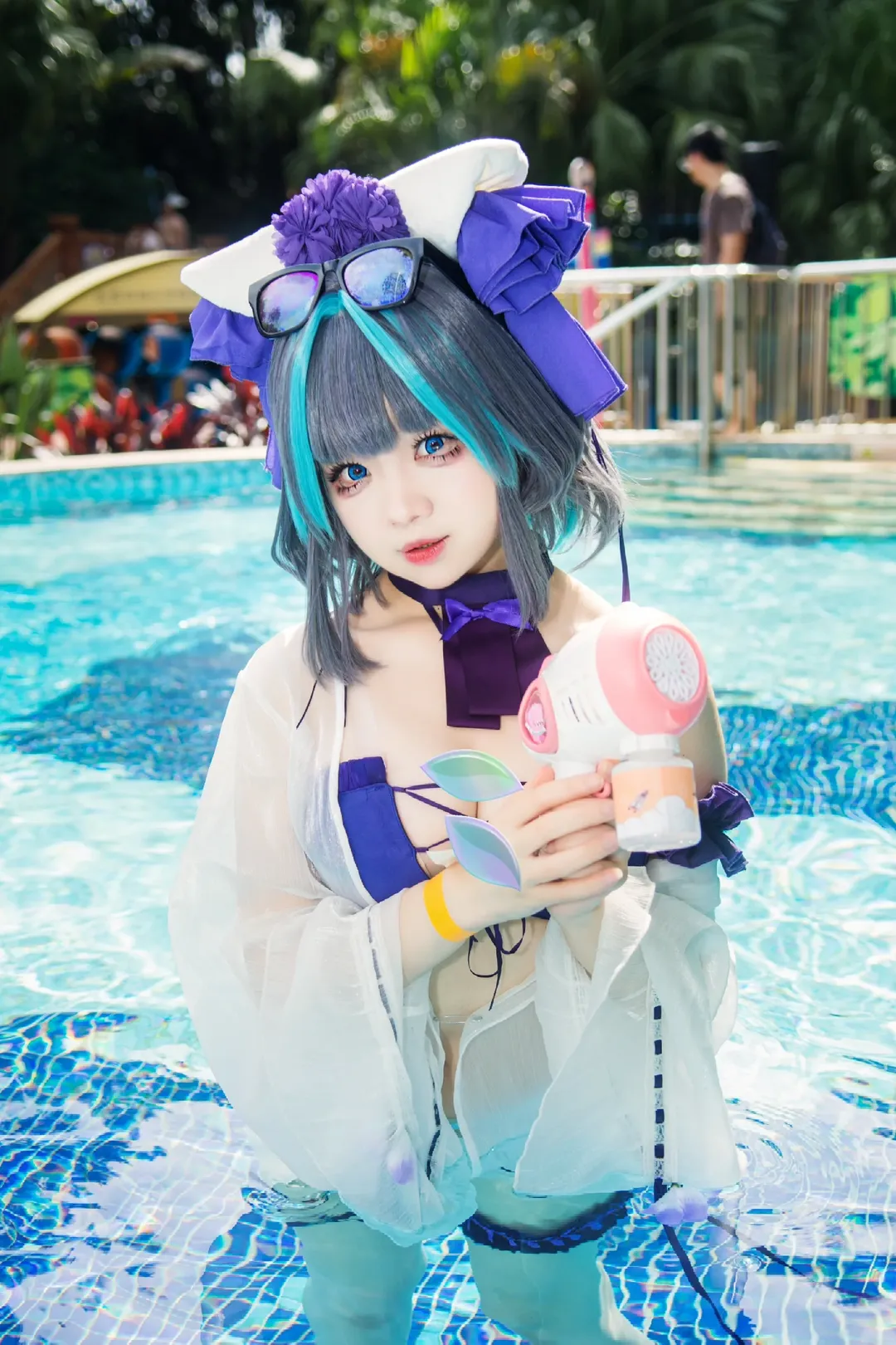 柴郡cos, 碧蓝航线, 长隆水上乐园, 漫展返图, 泳装cosplay - 第6张