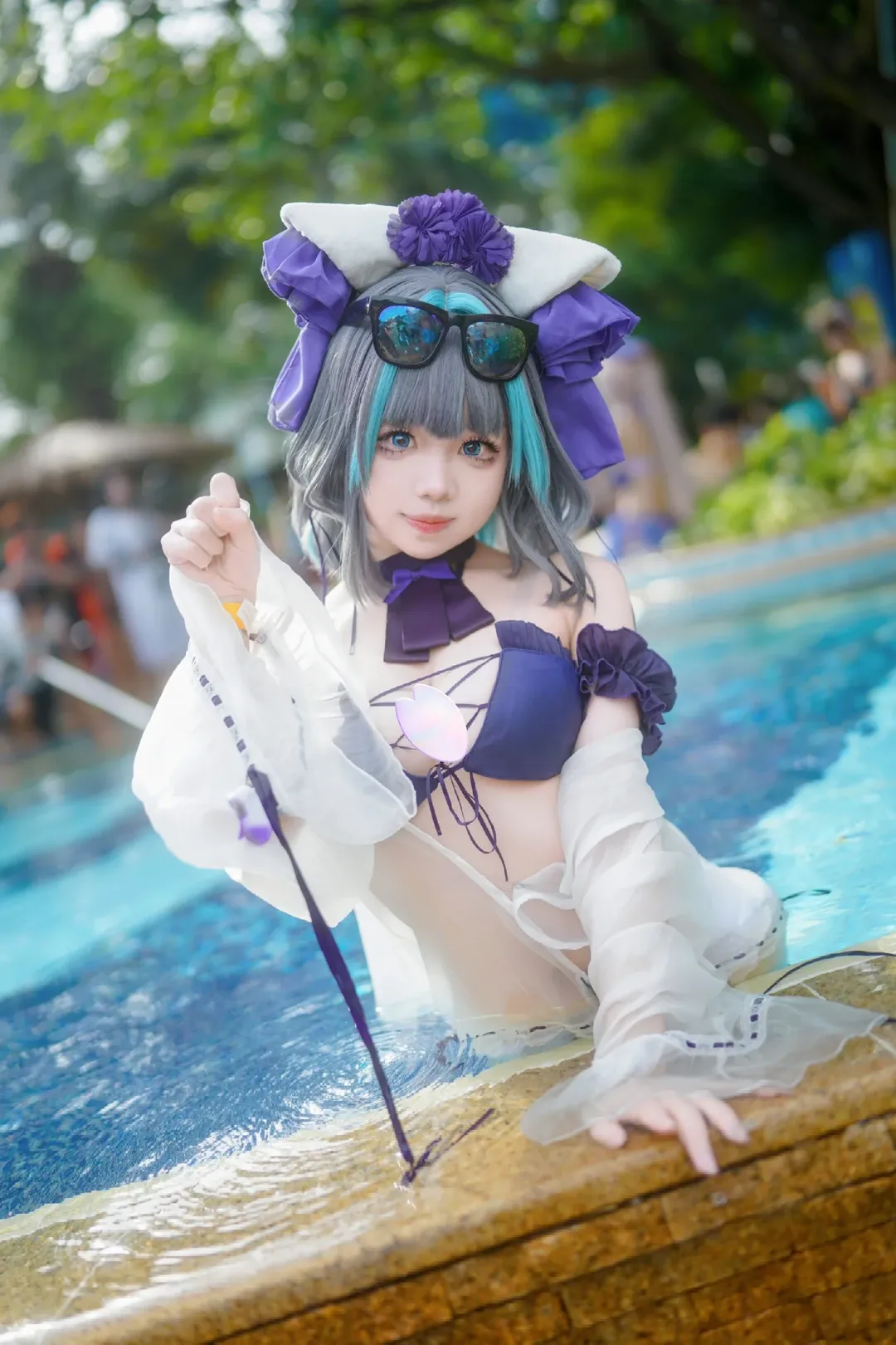 柴郡cos, 碧蓝航线, 长隆水上乐园, 漫展返图, 泳装cosplay - 第8张