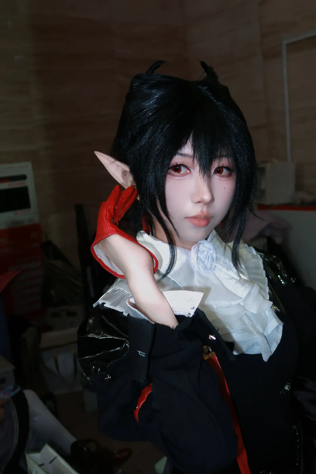 哥特风, 二次元cosplay, 精灵耳, 隐德来希cos, 暗黑风 - 第1张