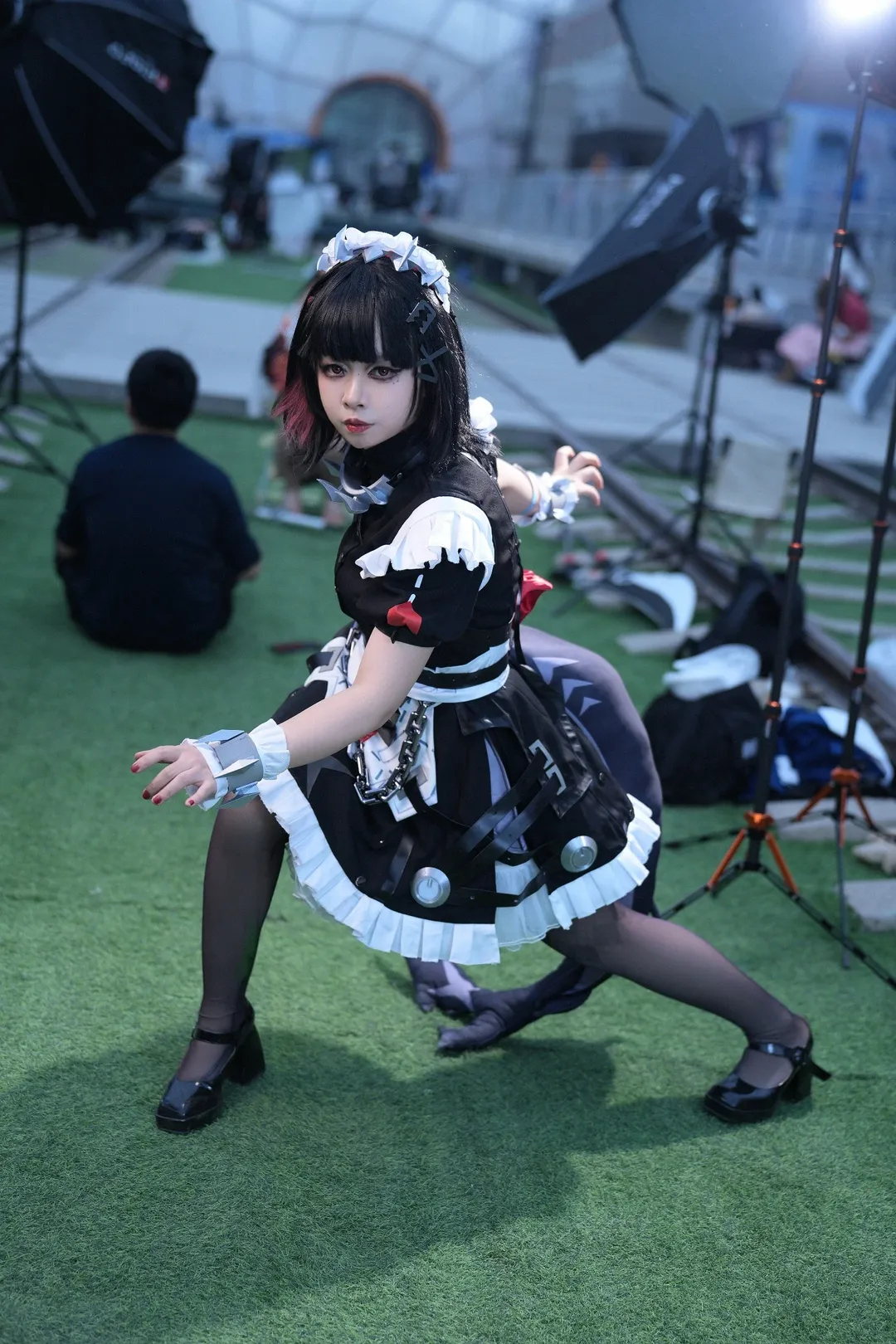 Zenless Zone Zero, Ellen Joe cosplay, Shark girl, Event photo delivery, Black stockings