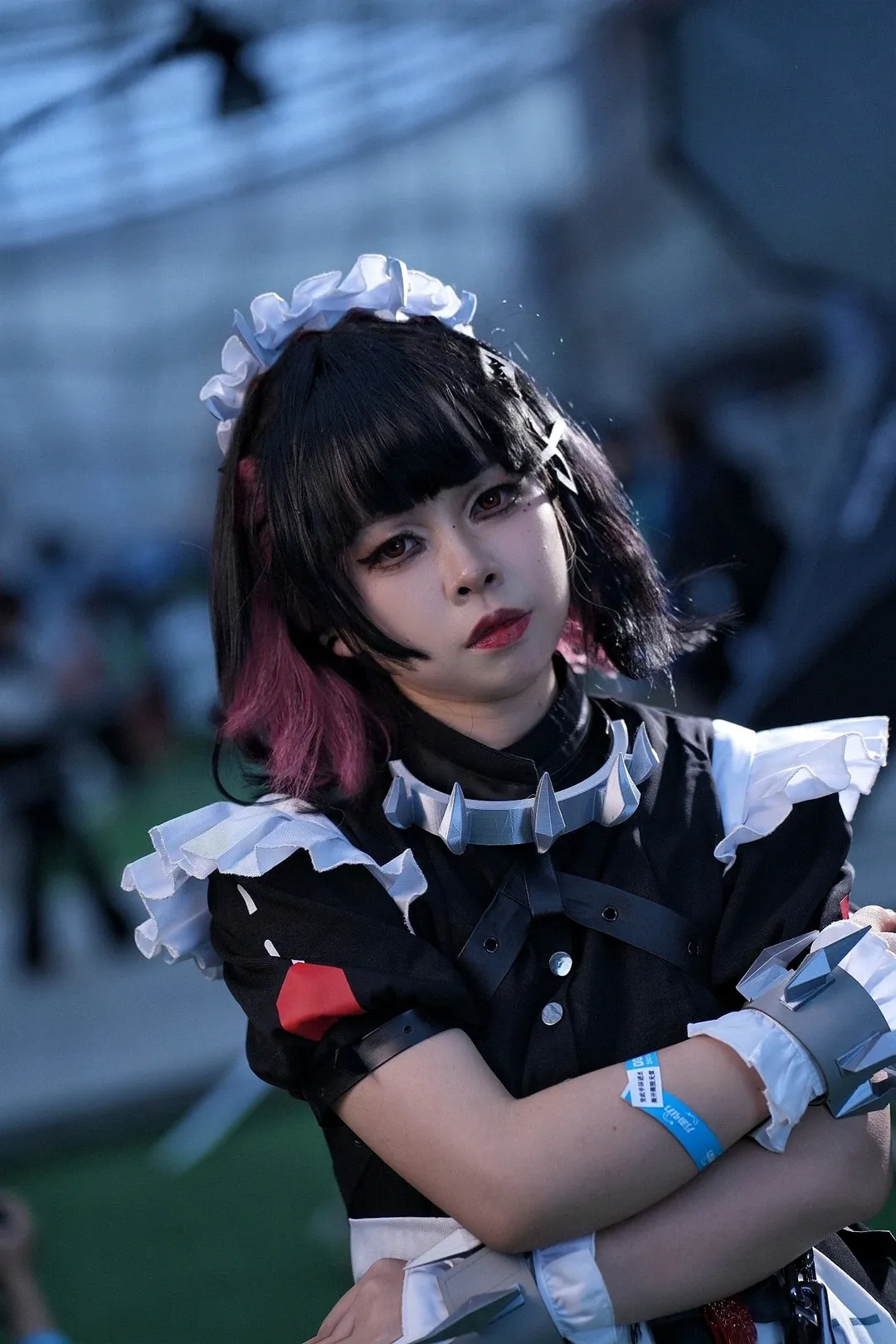 ゼンレスゾーンゼロ, エレン・ジョー コスプレ, サメちゃん, イベント撮影写真の受け取り, 黒ストッキング - 5枚目
