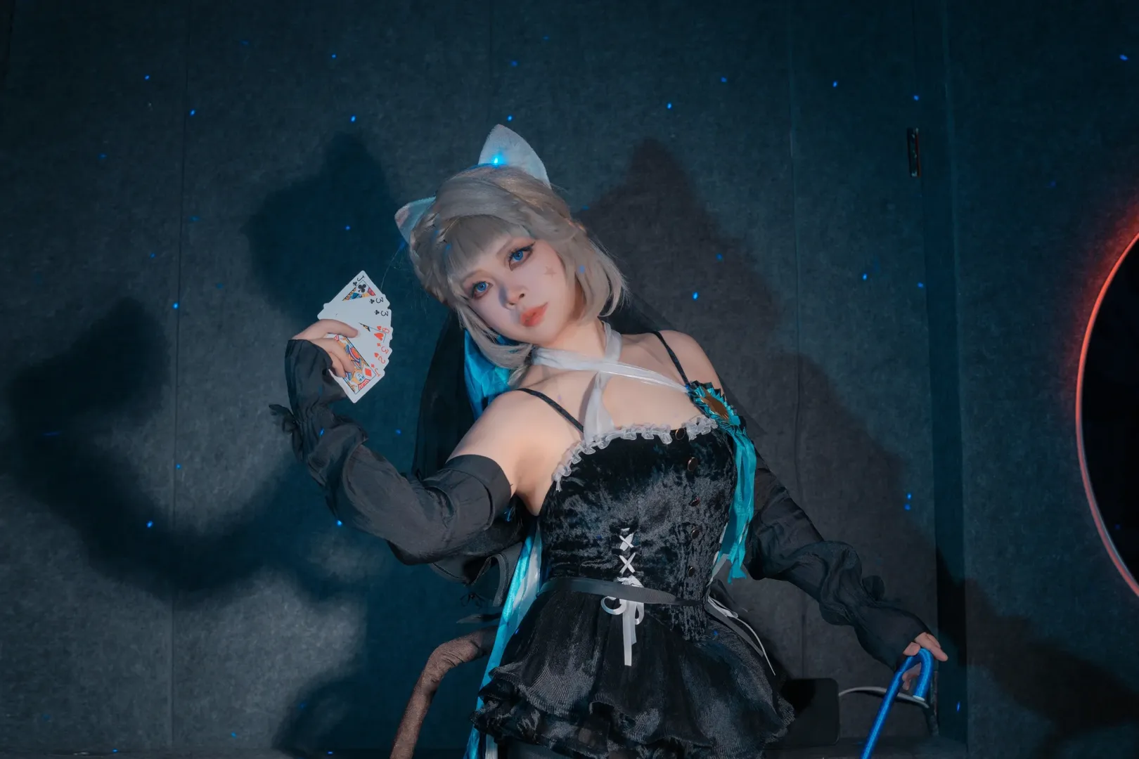 原神, 琳妮特cos, 泳装cosplay, 黑丝cos, 原神私设cos - 第4张