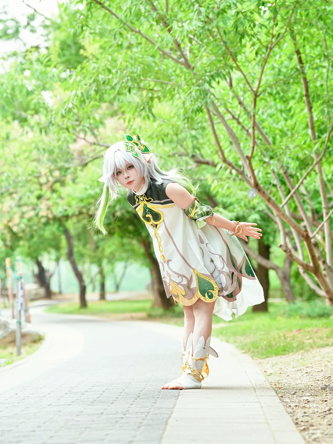 原神, 納西妲cos, 戶外cosplay, cosplay攝影, 精靈耳假髮