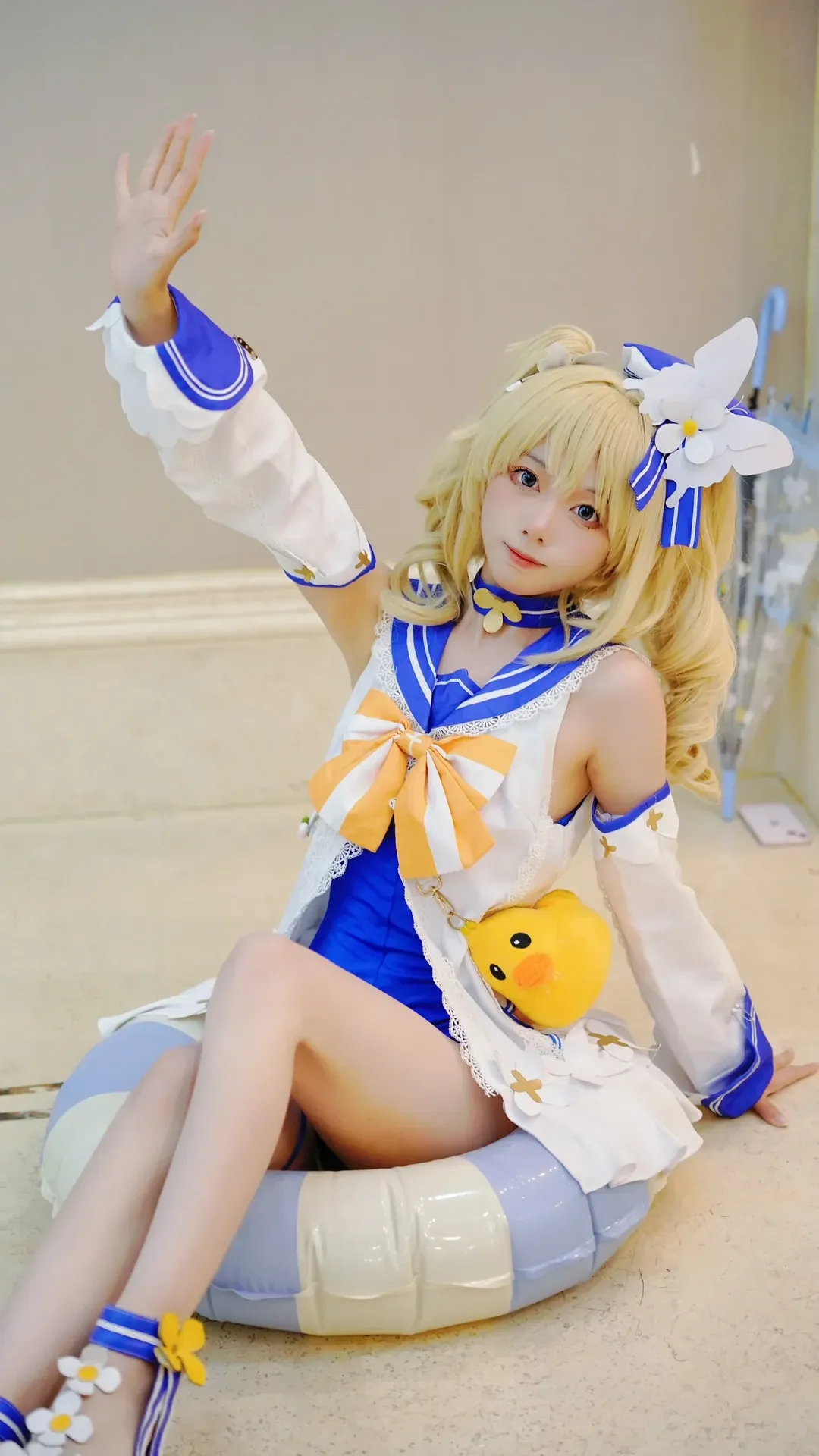 原神, cos正片, 芭芭拉cos, 泳装cosplay, 夏日清凉 - 第3张