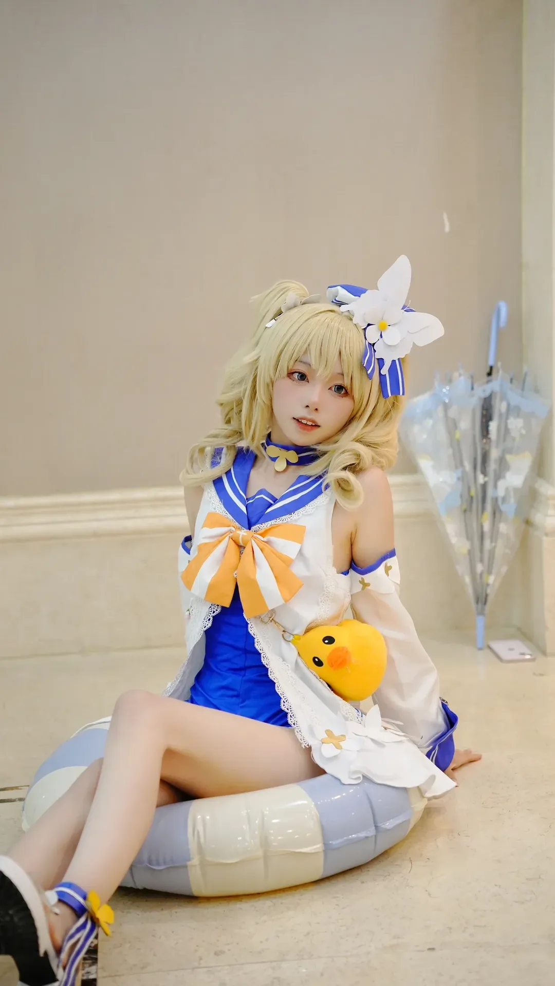原神, cos正片, 芭芭拉cos, 泳装cosplay, 夏日清凉 - 第4张