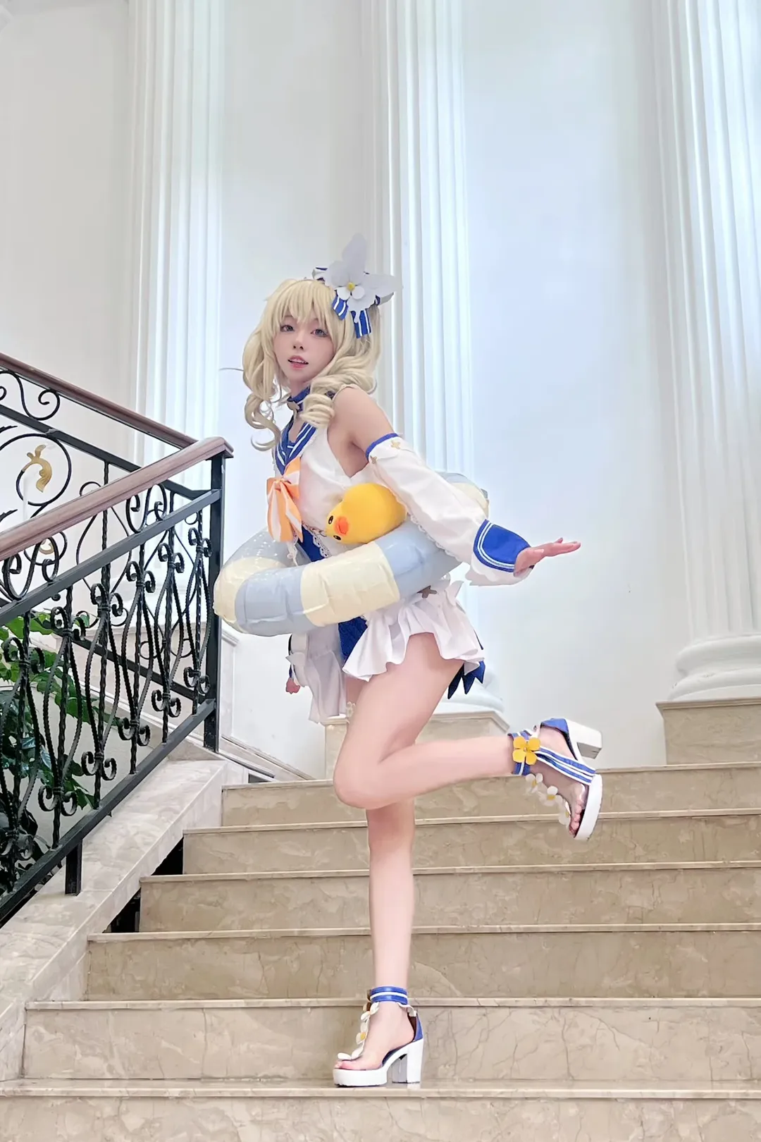 原神, 2次元少女, バーバラ コスプレ, コスプレ撮影, 夏セーラー服コスプレ - 1枚目