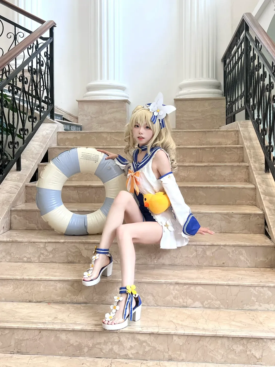 原神, 2次元少女, バーバラ コスプレ, コスプレ撮影, 夏セーラー服コスプレ - 10枚目