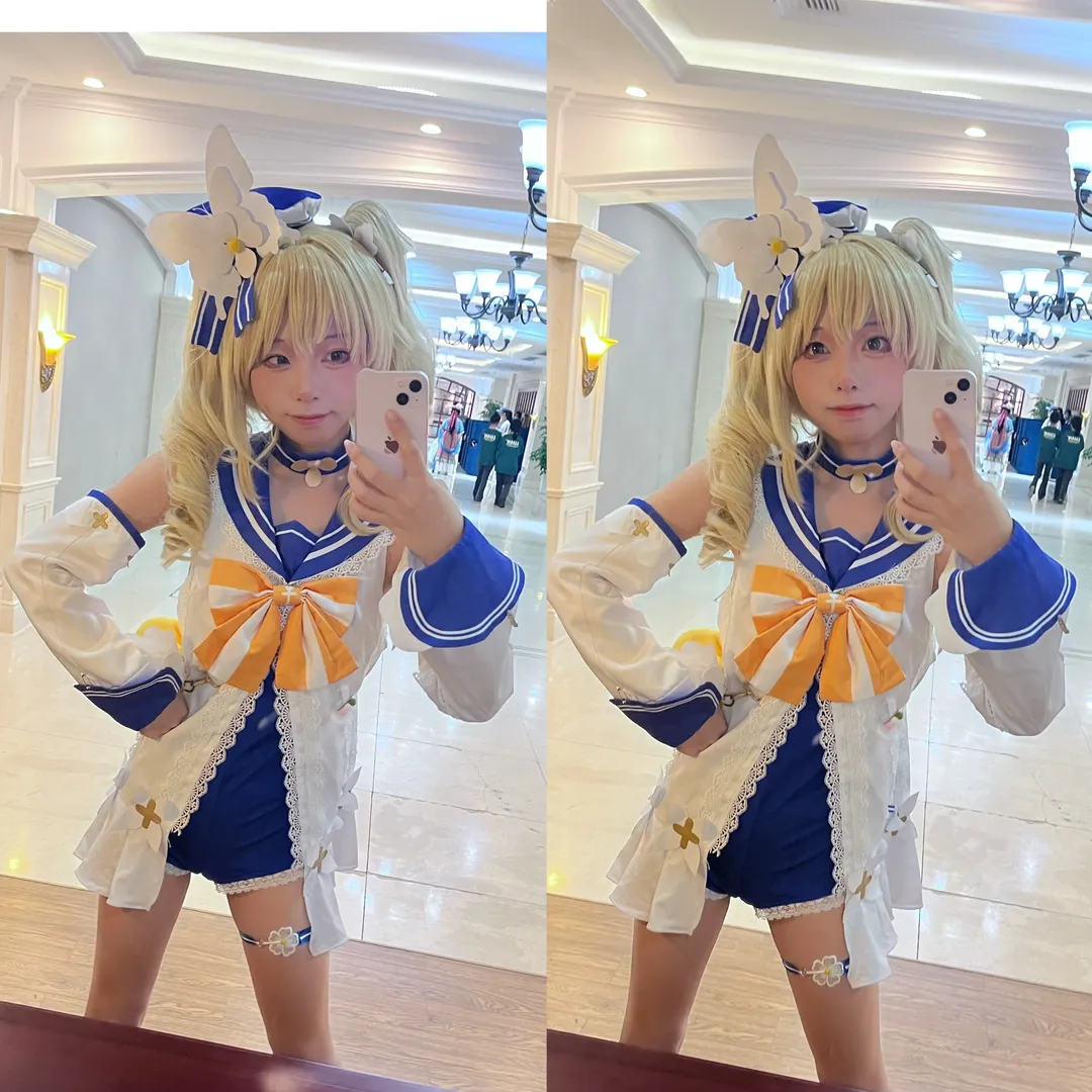 原神, 2次元少女, バーバラ コスプレ, コスプレ撮影, 夏セーラー服コスプレ - 12枚目