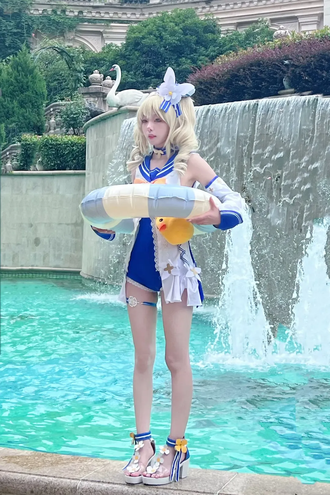 原神, 2次元少女, バーバラ コスプレ, コスプレ撮影, 夏セーラー服コスプレ - 14枚目