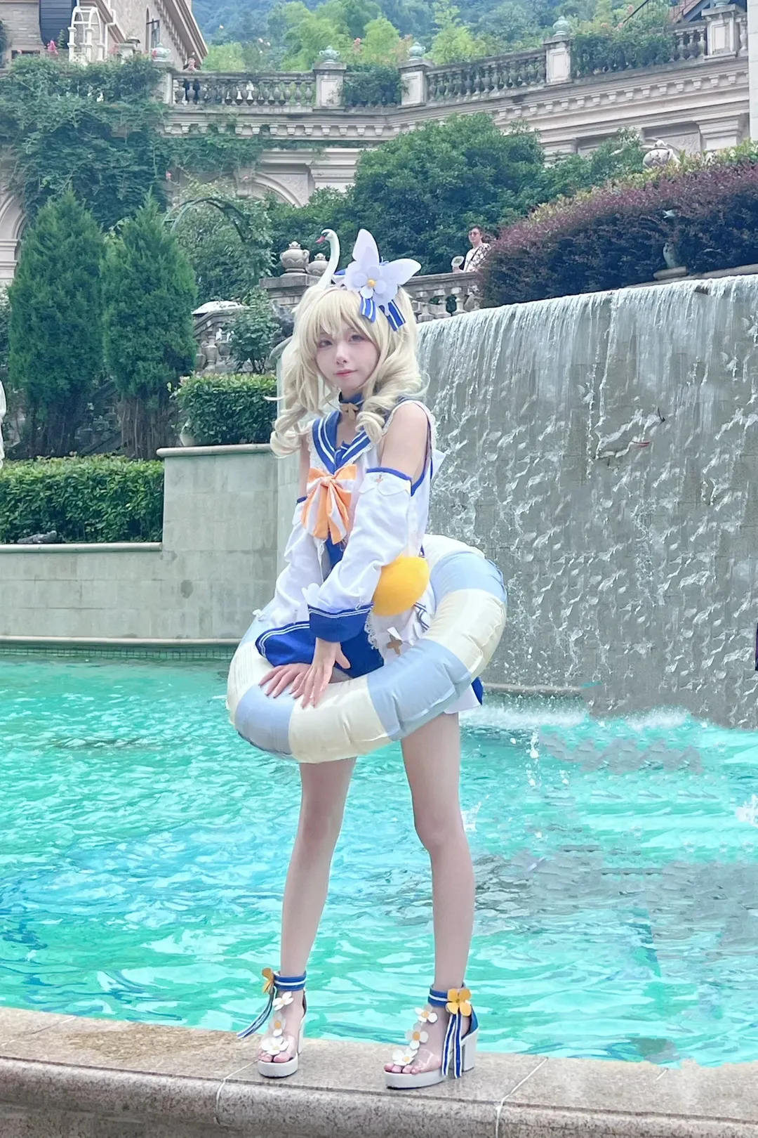 原神, 2次元少女, バーバラ コスプレ, コスプレ撮影, 夏セーラー服コスプレ - 15枚目