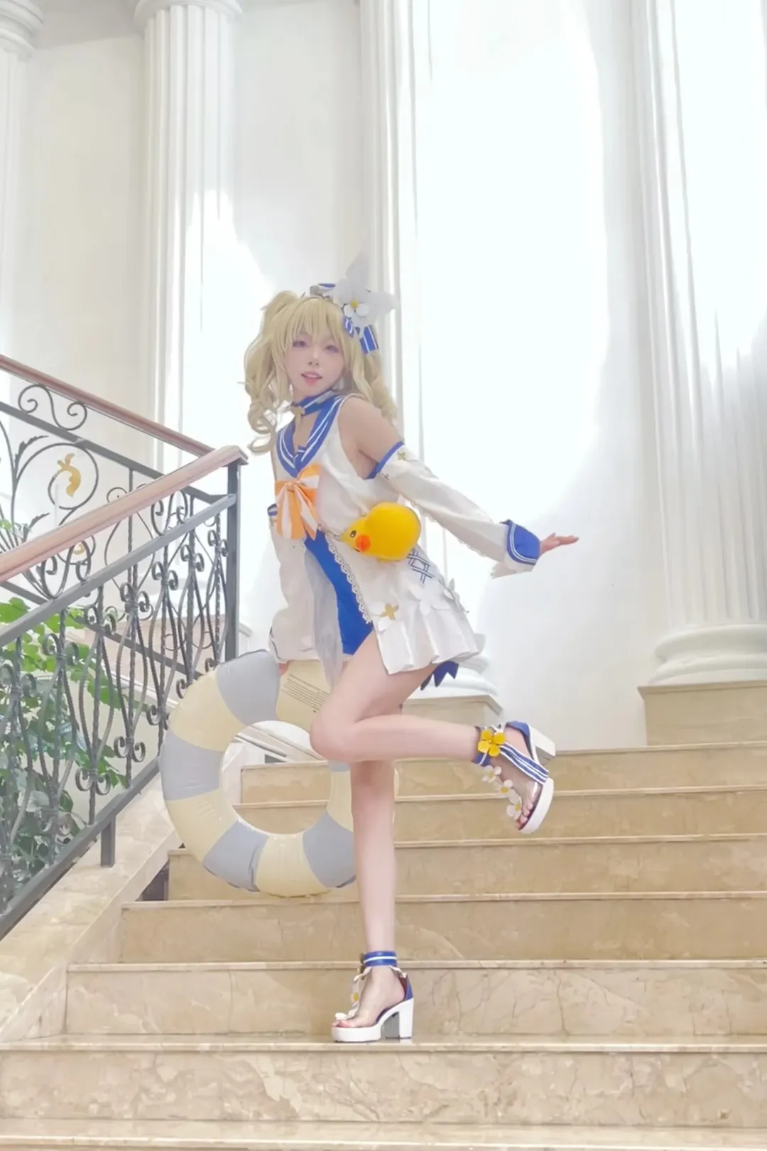 原神, 2次元少女, バーバラ コスプレ, コスプレ撮影, 夏セーラー服コスプレ - 2枚目
