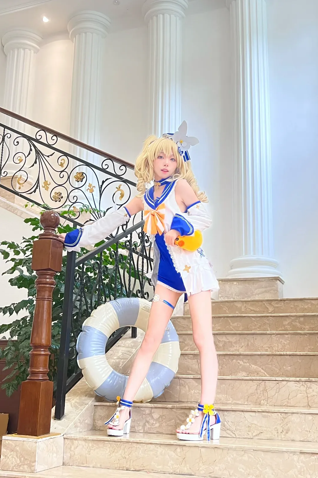原神, 2次元少女, バーバラ コスプレ, コスプレ撮影, 夏セーラー服コスプレ - 4枚目