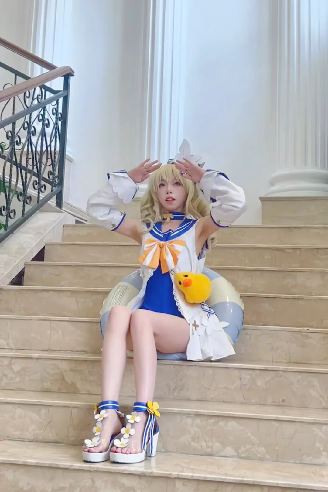 原神, 2次元少女, バーバラ コスプレ, コスプレ撮影, 夏セーラー服コスプレ - 7枚目