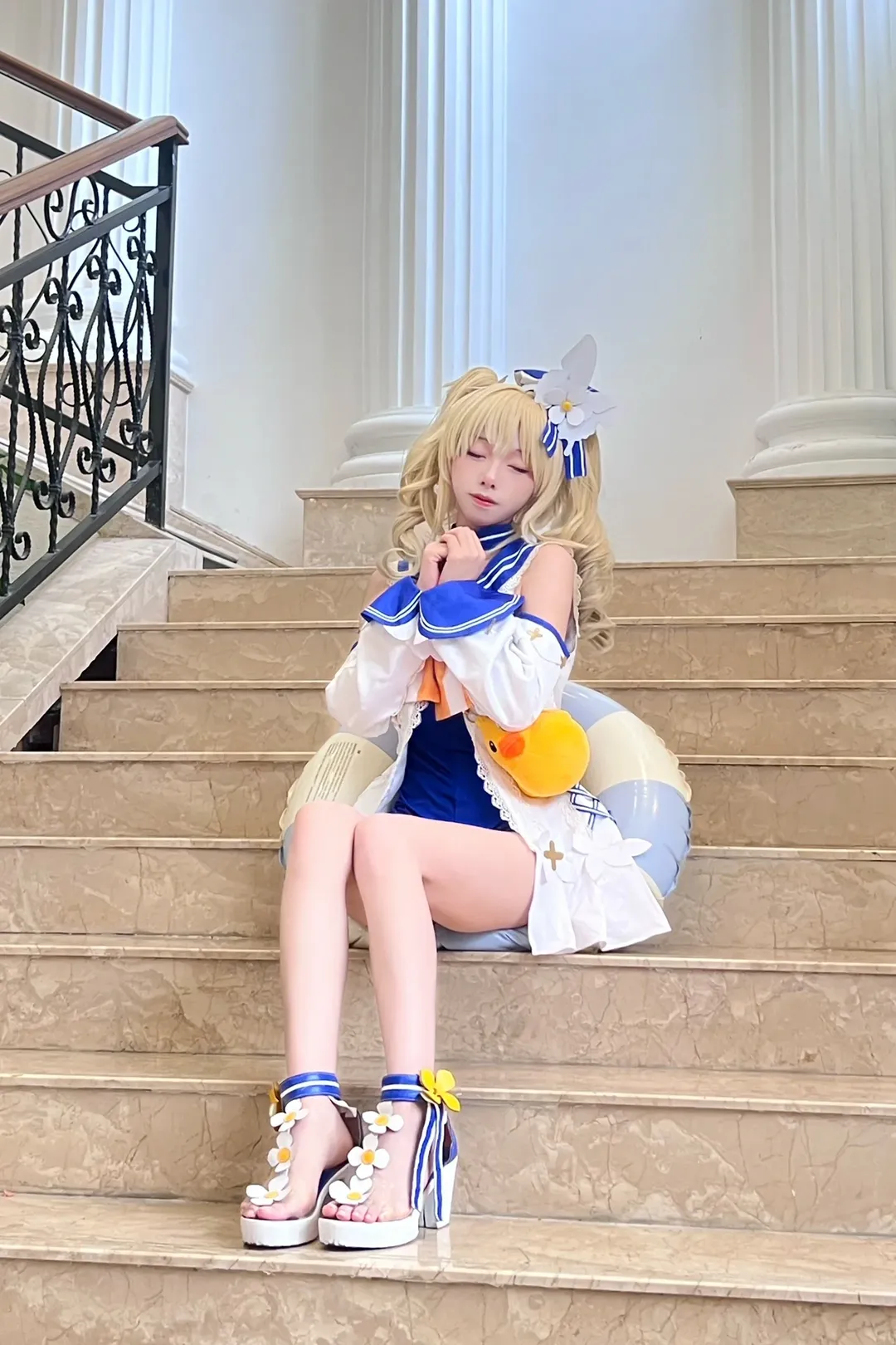 原神, 2次元少女, バーバラ コスプレ, コスプレ撮影, 夏セーラー服コスプレ - 8枚目