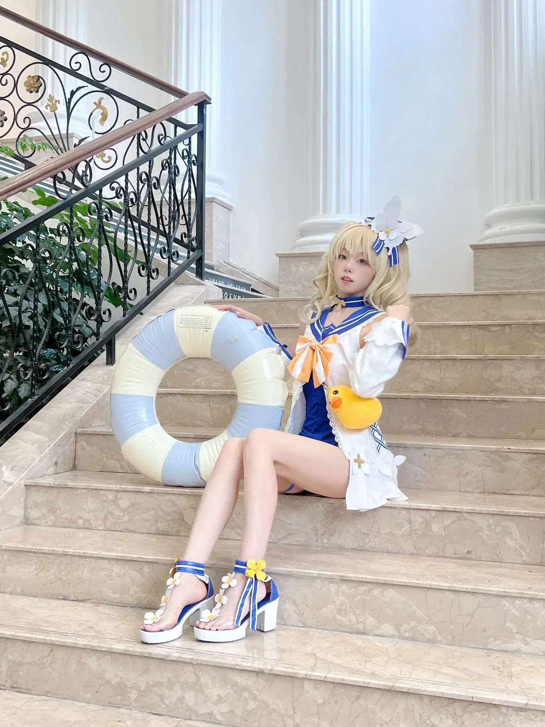 原神, 2次元少女, バーバラ コスプレ, コスプレ撮影, 夏セーラー服コスプレ - 9枚目