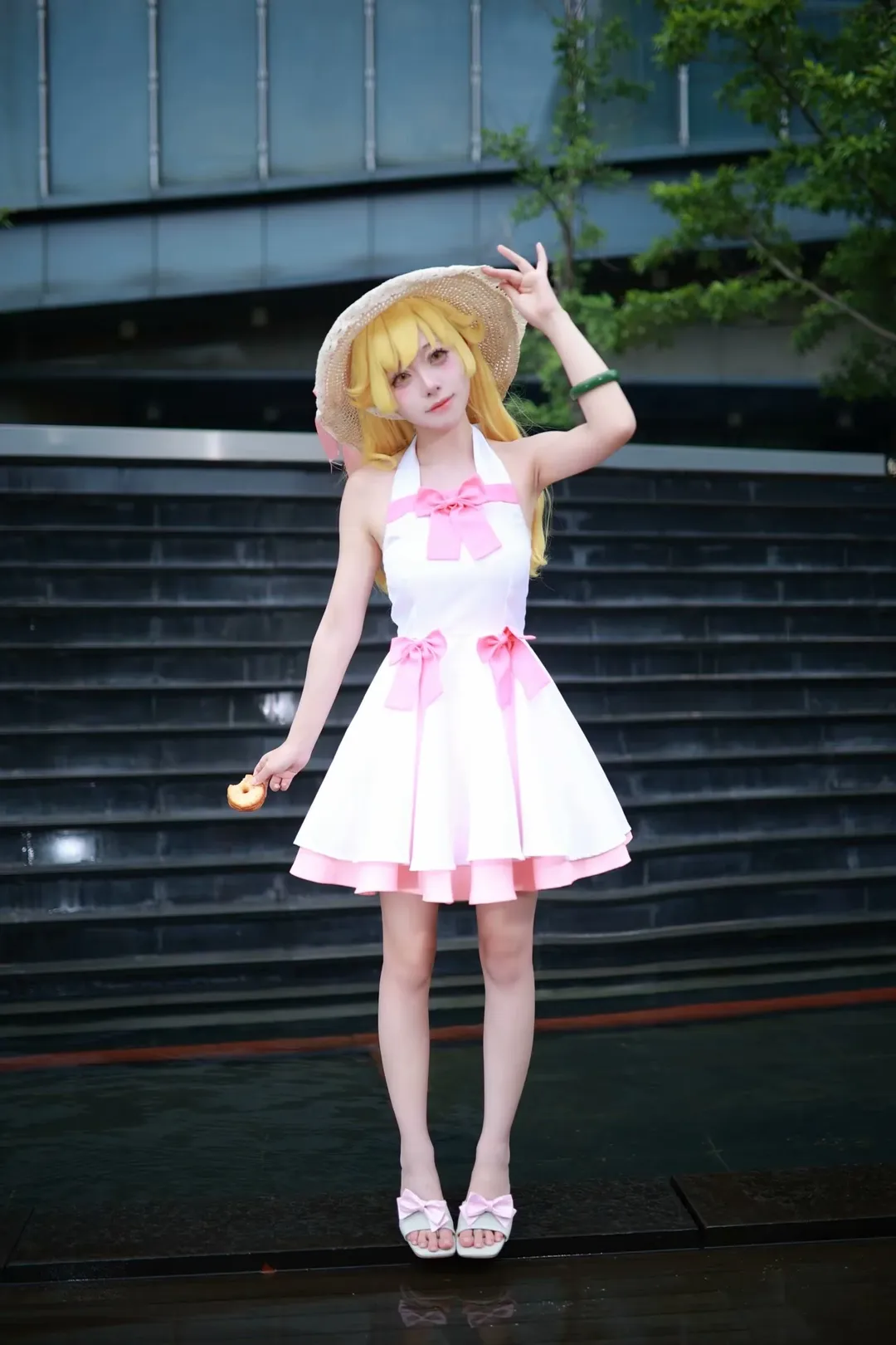屋外写真, 忍野忍コスプレ, 化物語, 金髪少女, 夏のロケ - 1枚目