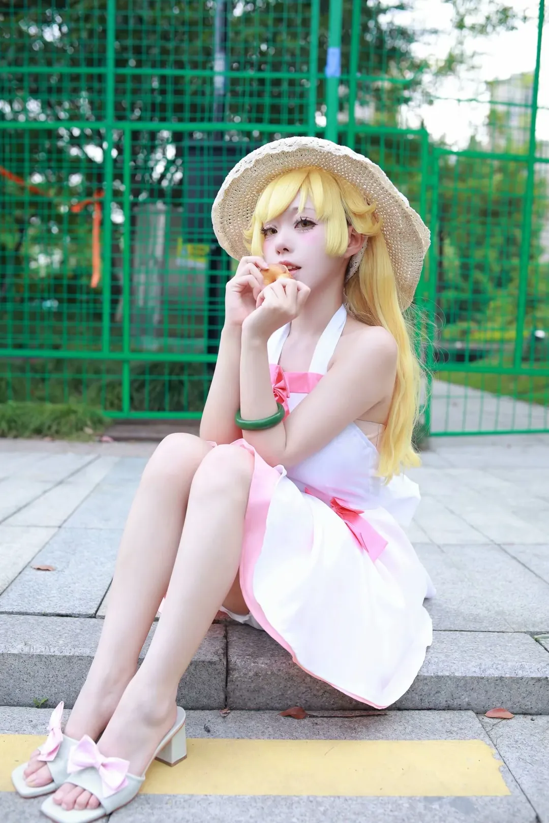 屋外写真, 忍野忍コスプレ, 化物語, 金髪少女, 夏のロケ - 4枚目