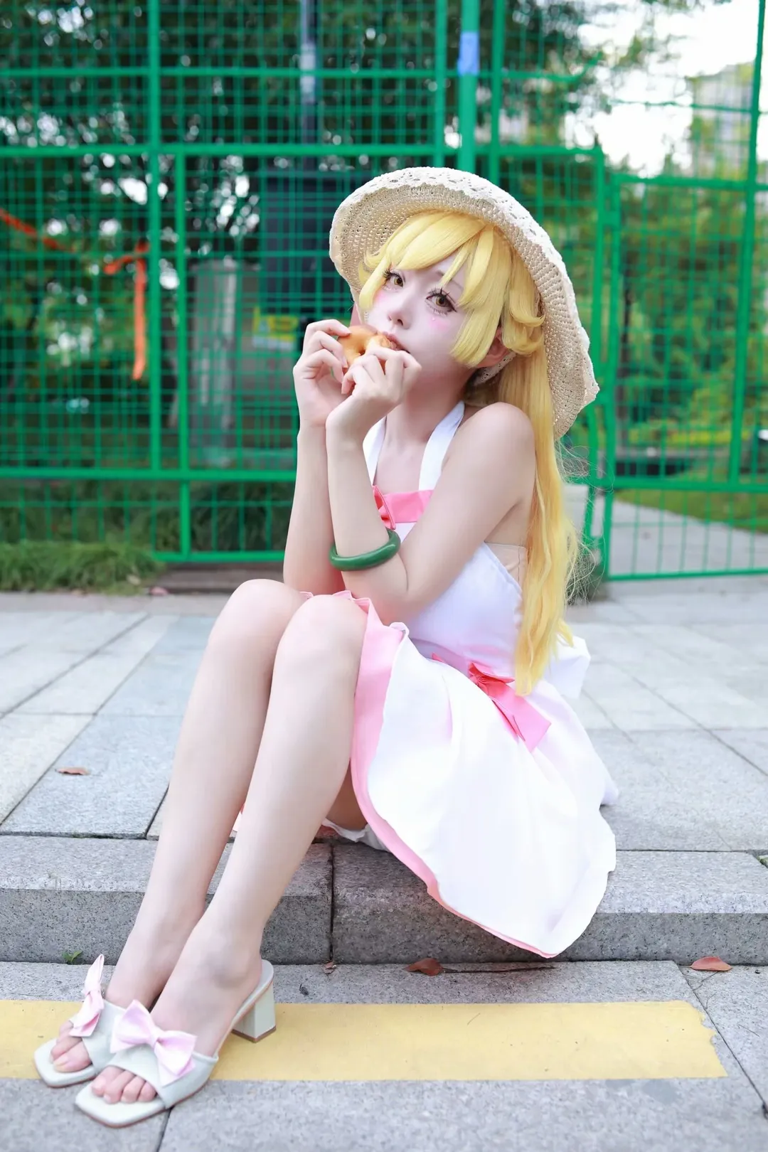 屋外写真, 忍野忍コスプレ, 化物語, 金髪少女, 夏のロケ - 5枚目