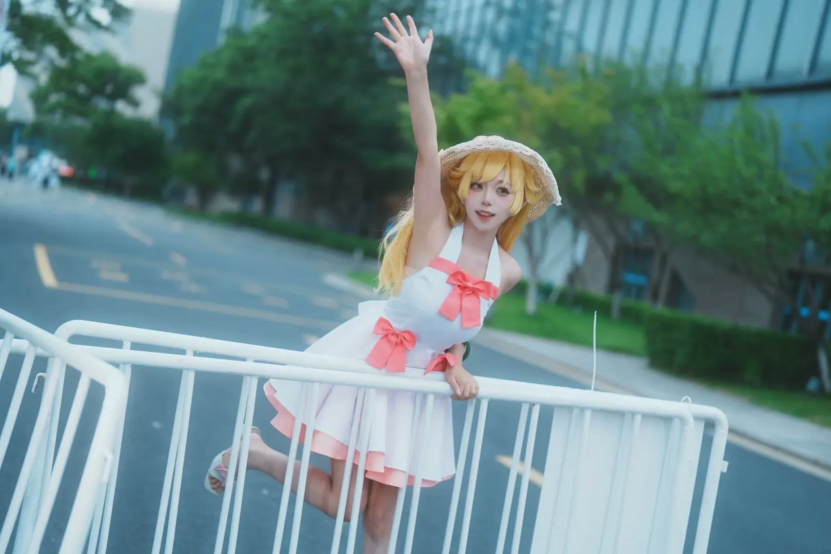 屋外写真, 忍野忍コスプレ, 化物語, 金髪少女, 夏のロケ - 6枚目