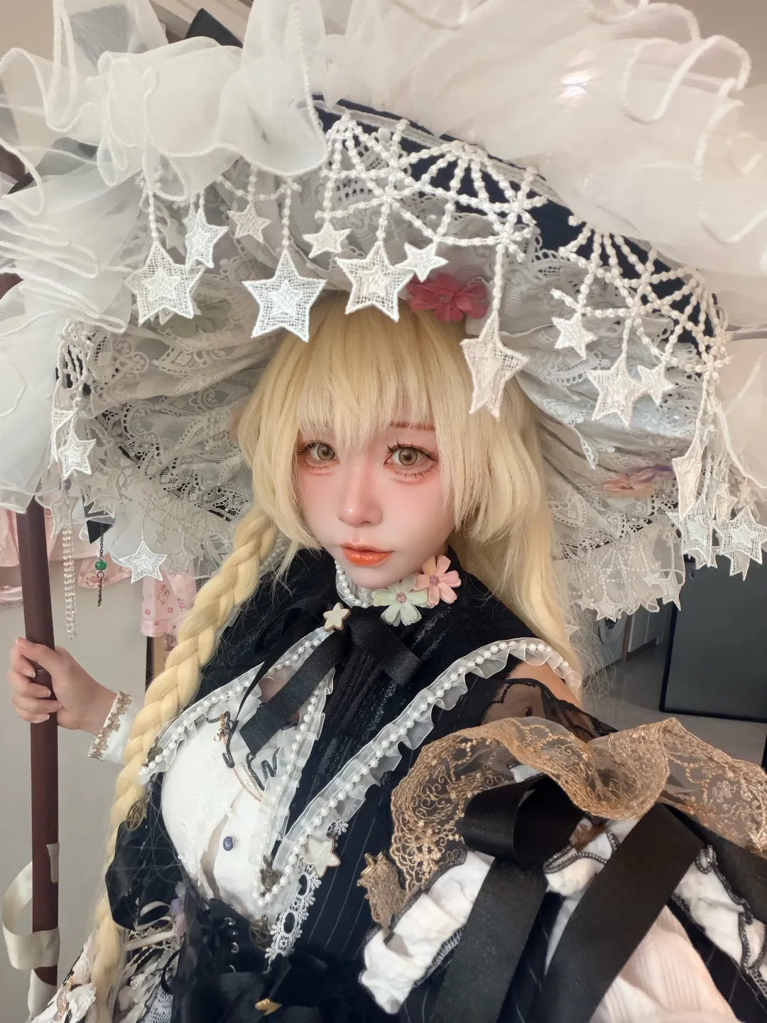 東方Project, 霧雨魔理沙 コスプレ, 二次元ファッション, 金髪ツインテール, レースドレス - 1枚目