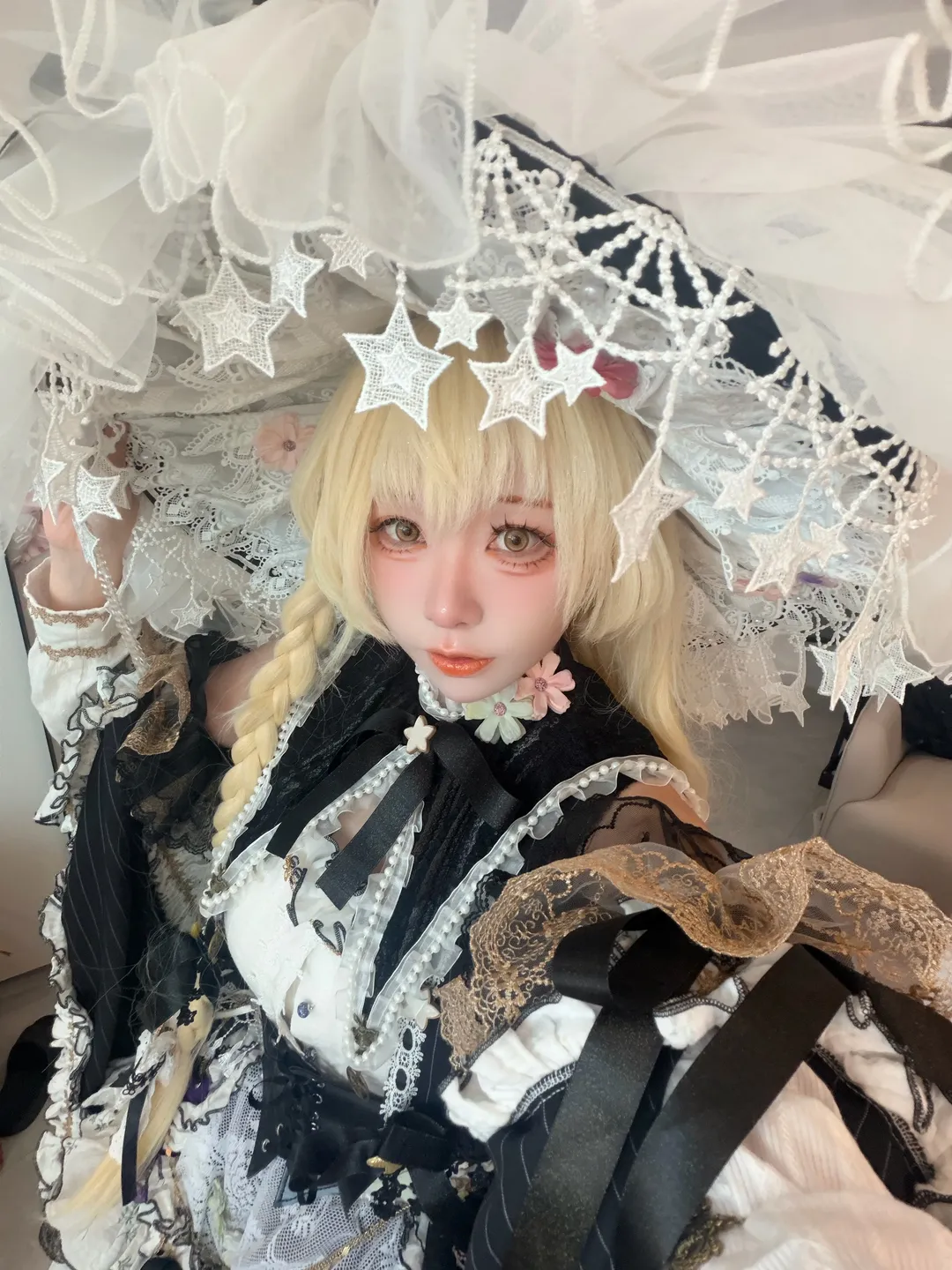 東方Project, 霧雨魔理沙 コスプレ, 二次元ファッション, 金髪ツインテール, レースドレス