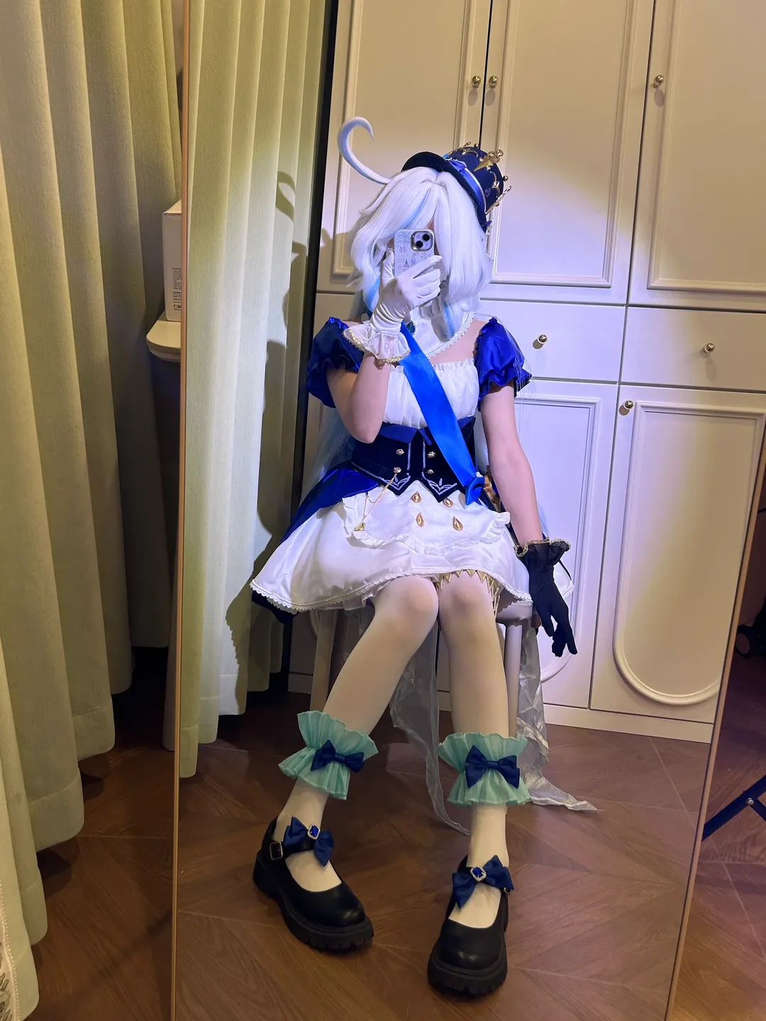 原神, 芙宁娜cos, 白丝cos, 芙卡洛斯甜点女仆, 初兽猫家 - 第2张