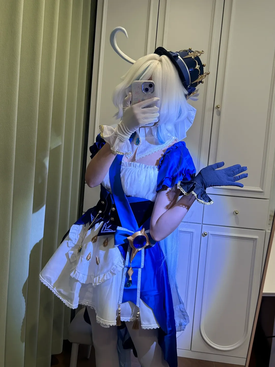 原神, 芙宁娜cos, 白丝cos, 芙卡洛斯甜点女仆, 初兽猫家 - 第3张