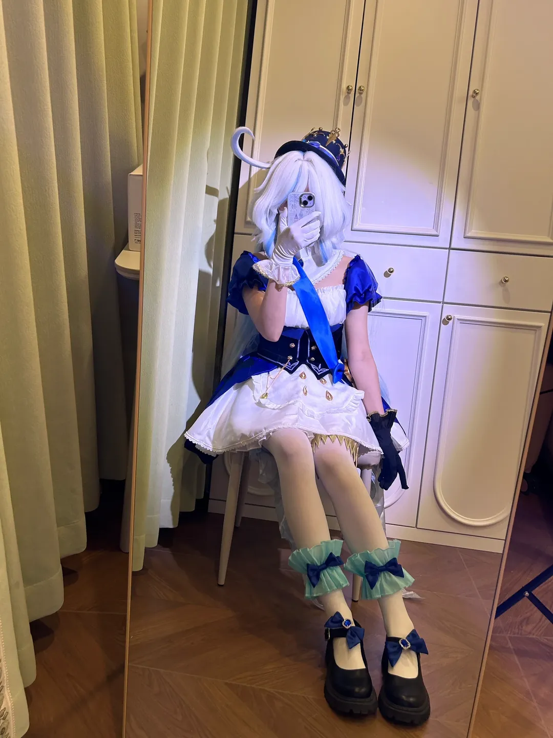 原神, 芙宁娜cos, 白丝cos, 芙卡洛斯甜点女仆, 初兽猫家 - 第4张