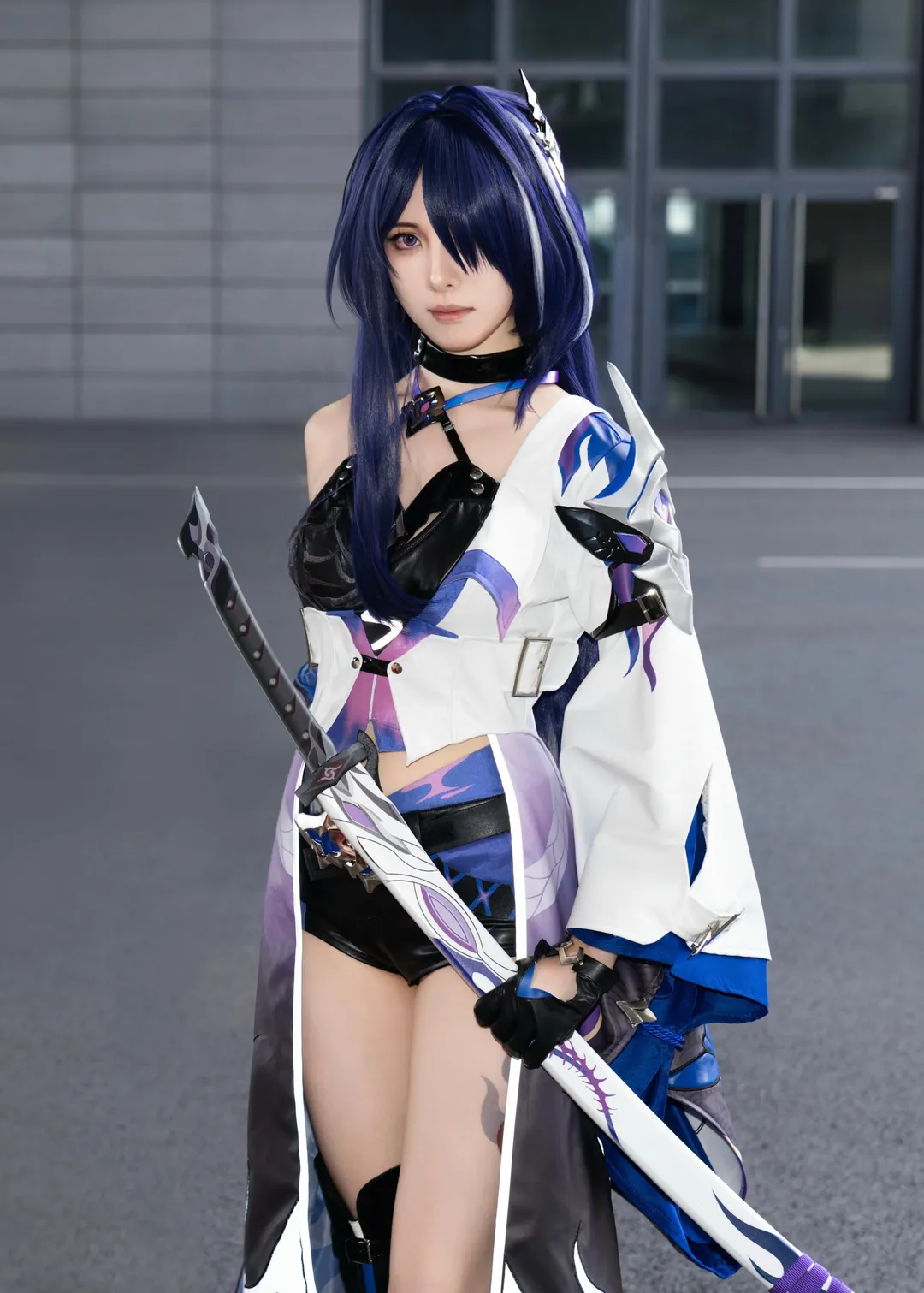 崩坏星穹铁道, 黄泉cos, 二次元cosplay, 外景摄影, 武士刀 - 第1张
