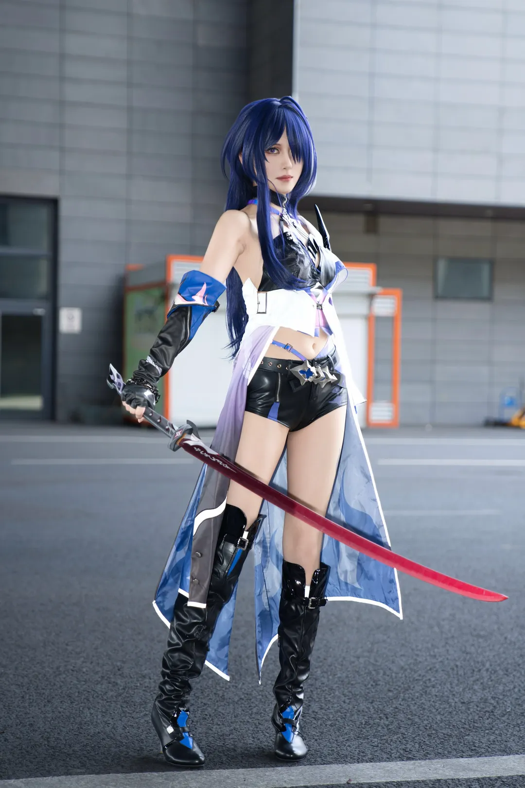 崩坏星穹铁道, 黄泉cos, 二次元cosplay, 外景摄影, 武士刀