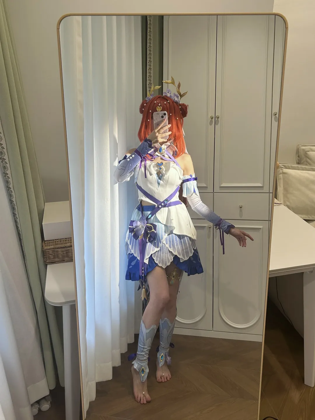 原神, 妮露cos, cosplay穿搭, 二次元自拍, 水元素角色