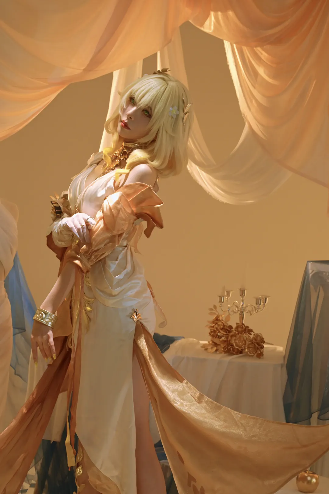 cosplay, 阿格莱雅cos, 崩坏星穹铁道, 古风布景, 棚拍创作 - 第2张