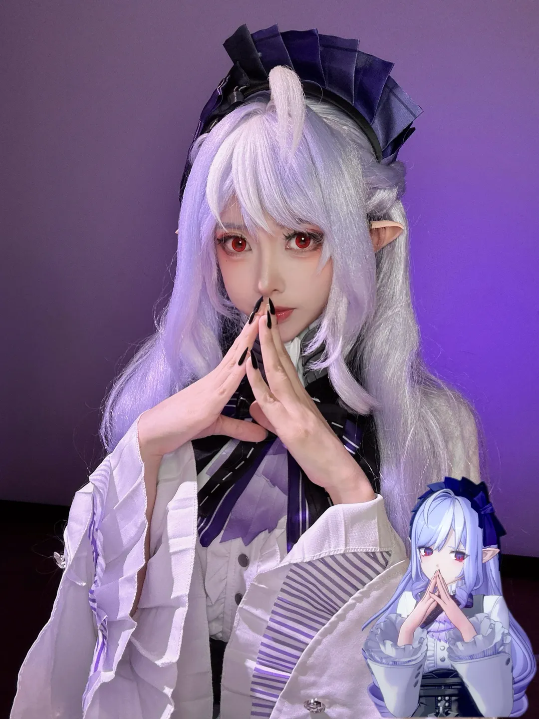 绝区零, 薇薇安cos, 二次元cos, 精灵耳cosplay, 银紫发造型 - 第1张