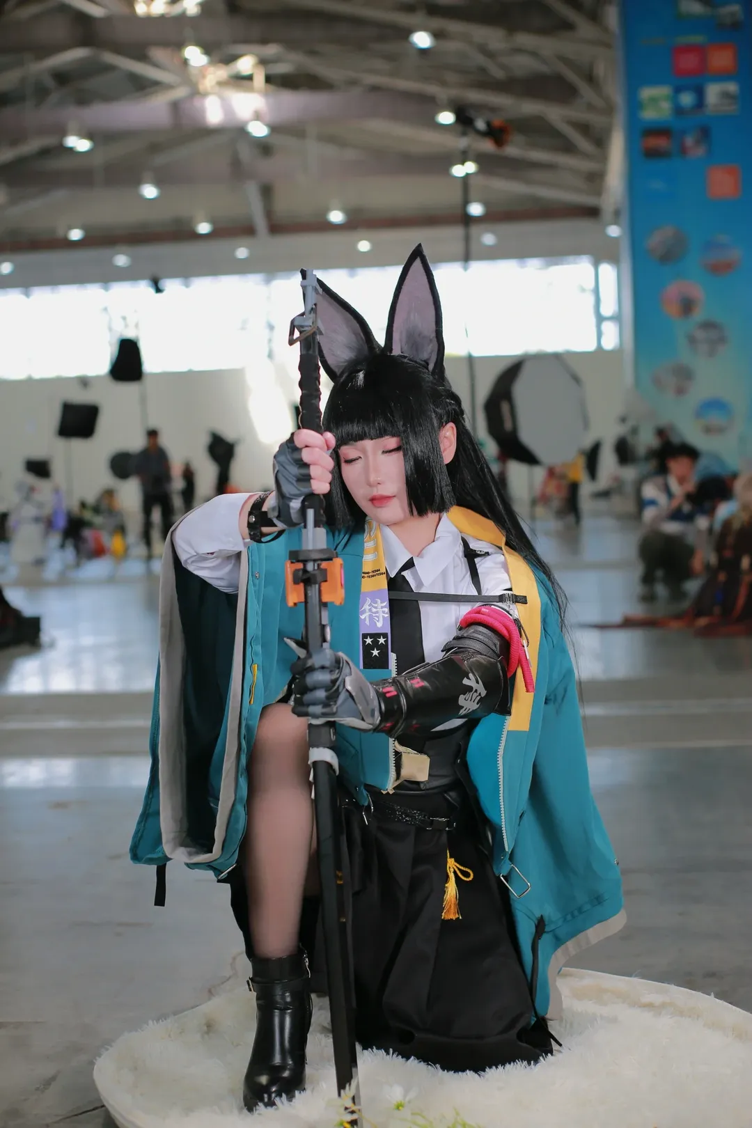 Zenless Zone Zero, Convention photos, Anime cosplay, Hoshimi Miyabi cosplay, Black tights outfit - Image 13