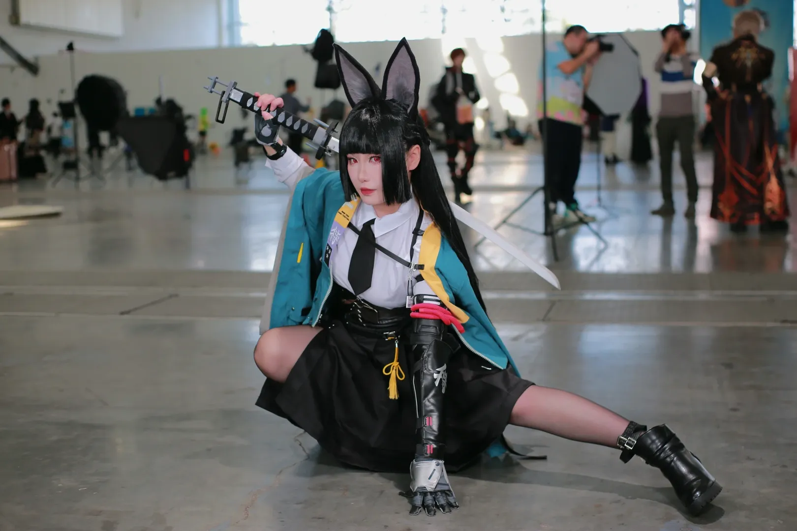 Zenless Zone Zero, Convention photos, Anime cosplay, Hoshimi Miyabi cosplay, Black tights outfit - Image 16