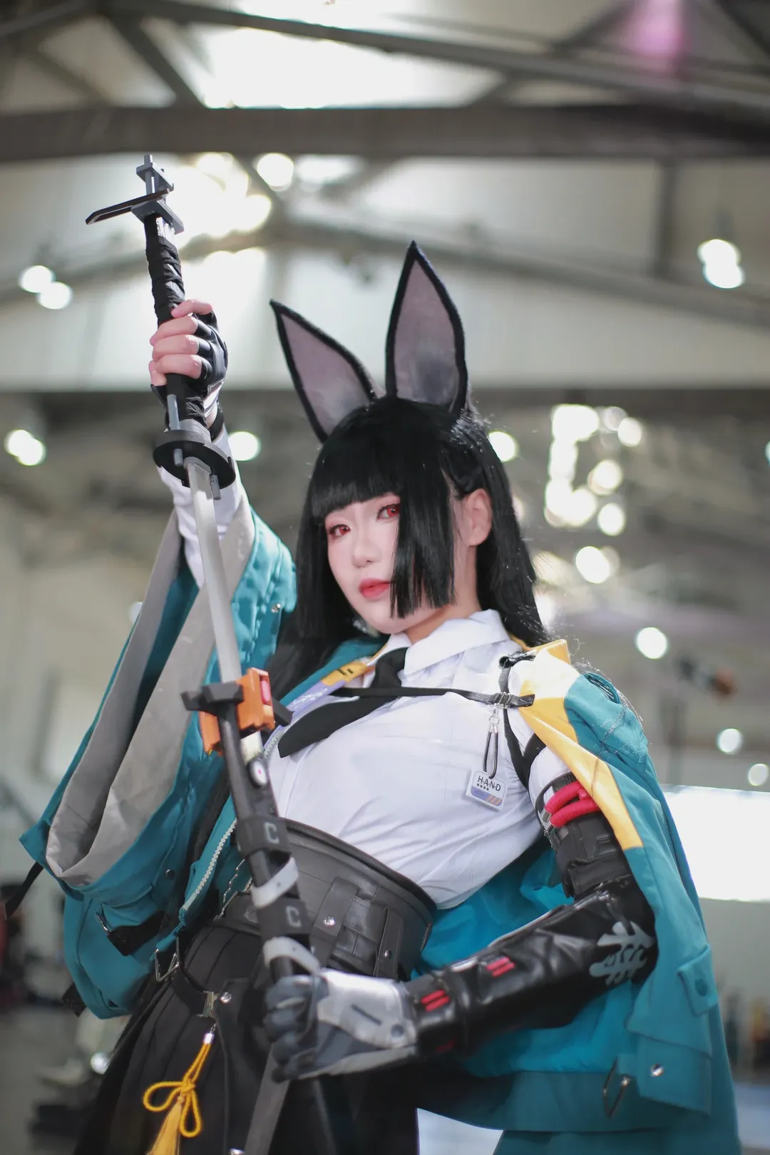 Zenless Zone Zero, Convention photos, Anime cosplay, Hoshimi Miyabi cosplay, Black tights outfit - Image 2