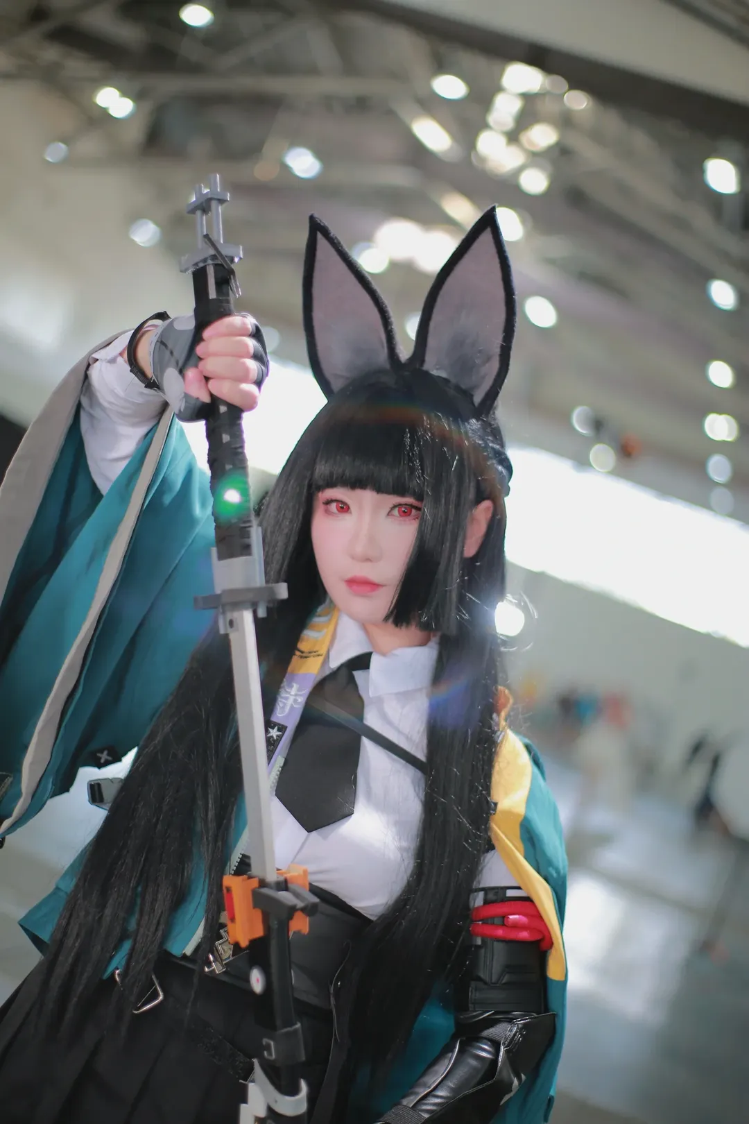 Zenless Zone Zero, Convention photos, Anime cosplay, Hoshimi Miyabi cosplay, Black tights outfit - Image 3