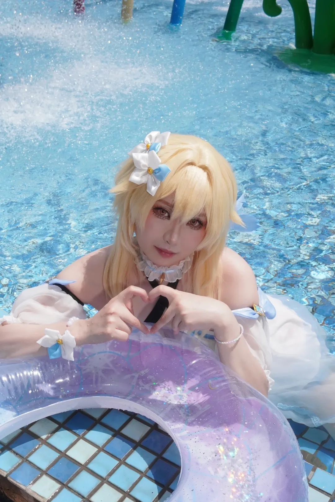 原神, cosplay, 荧cos, 夏日泳装, 水乐园 - 第1张