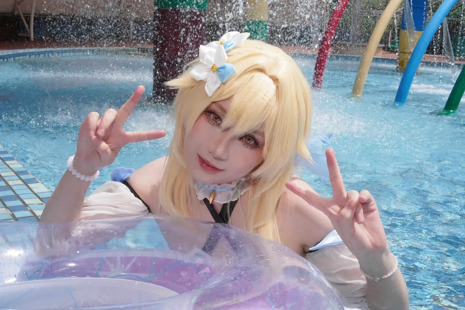 原神, cosplay, 荧cos, 夏日泳装, 水乐园 - 第4张