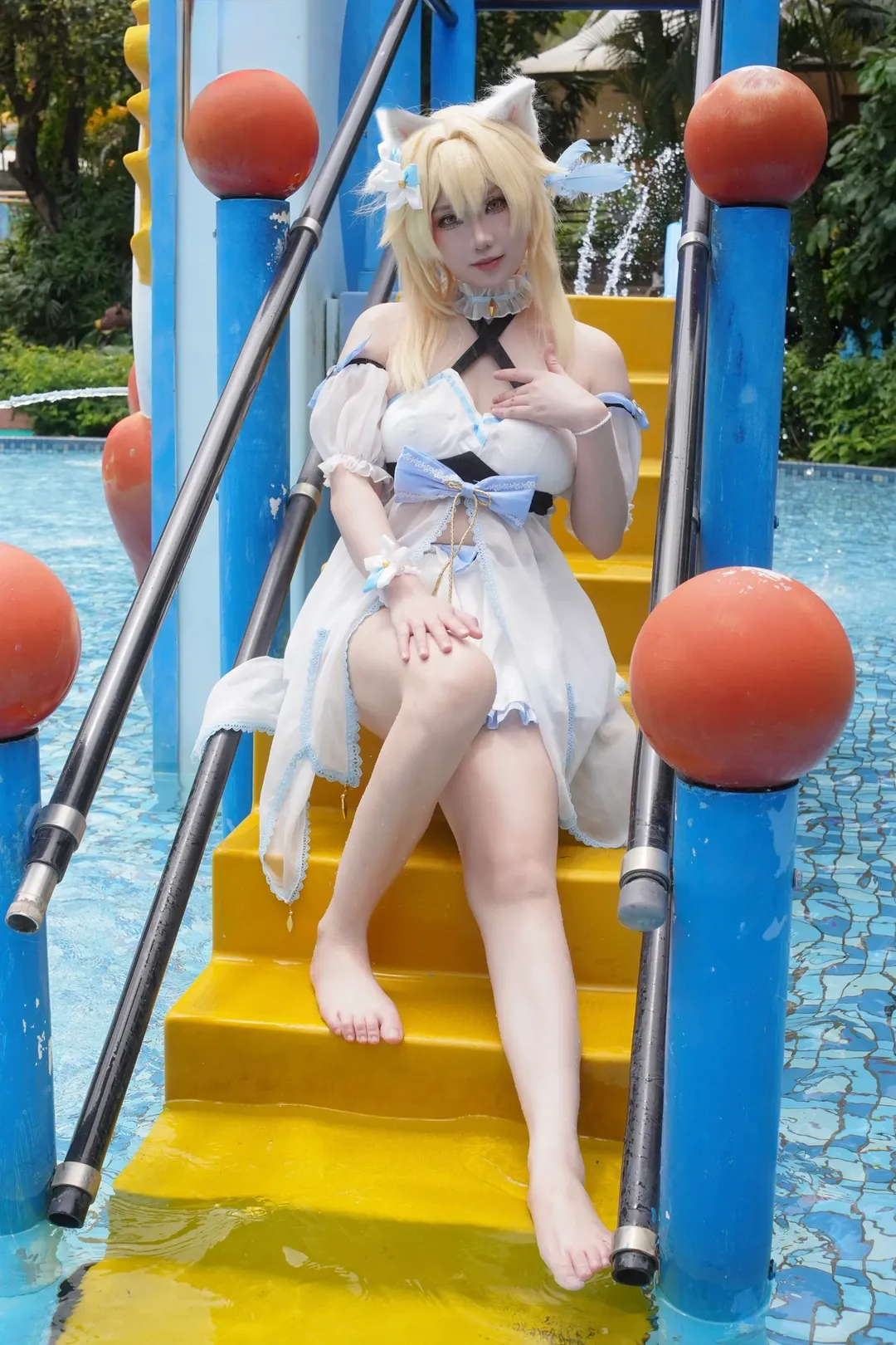 原神, cosplay, 荧cos, 夏日泳装, 水乐园 - 第9张