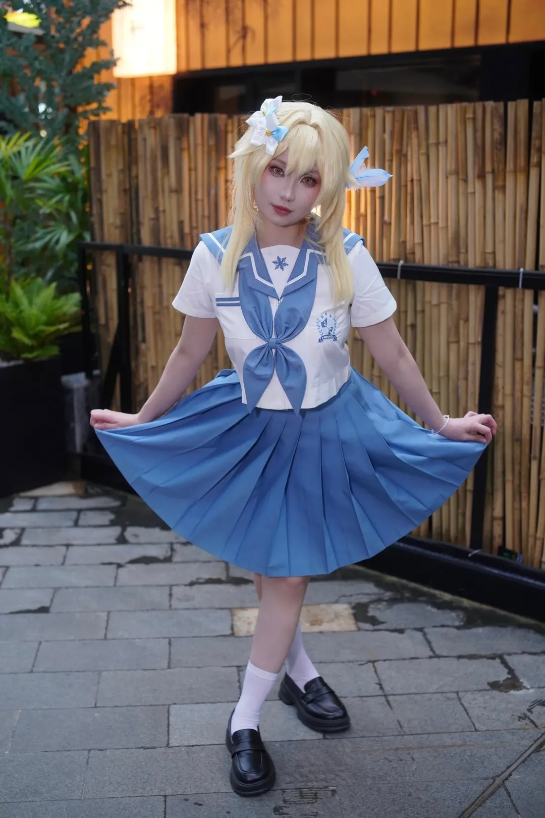 原神, イベント写真, 蛍 コスプレ, JK制服, セーラー服コーデ