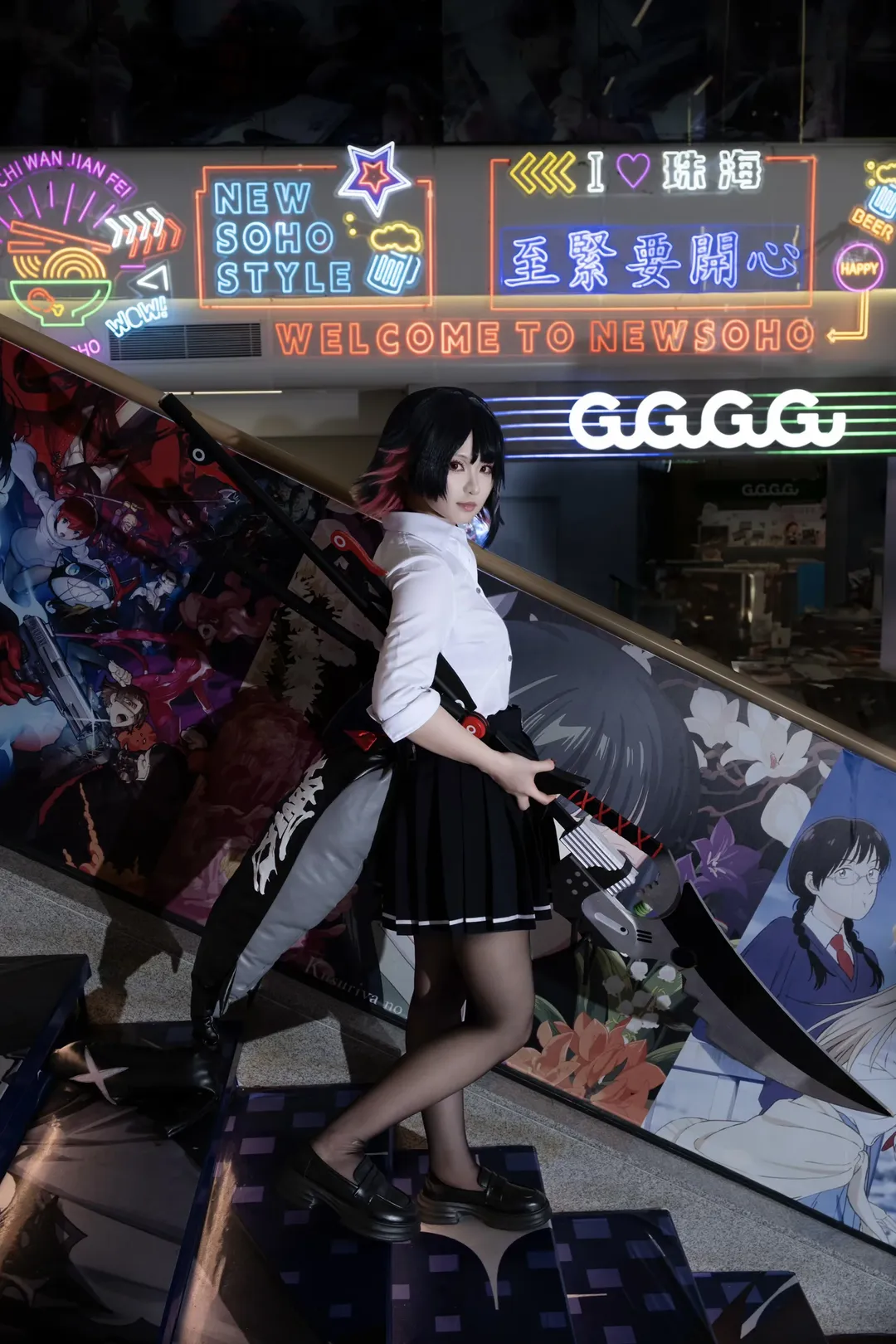 绝区零, 艾莲乔cos, JK制服, 黑丝, cosplay日常 - 第8张
