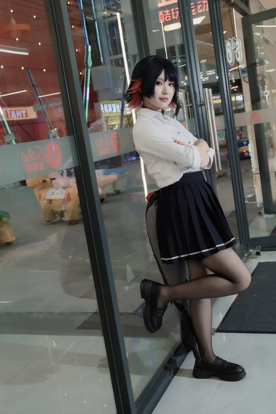 绝区零, 艾莲乔cos, JK制服, 黑丝, cosplay日常 - 第9张