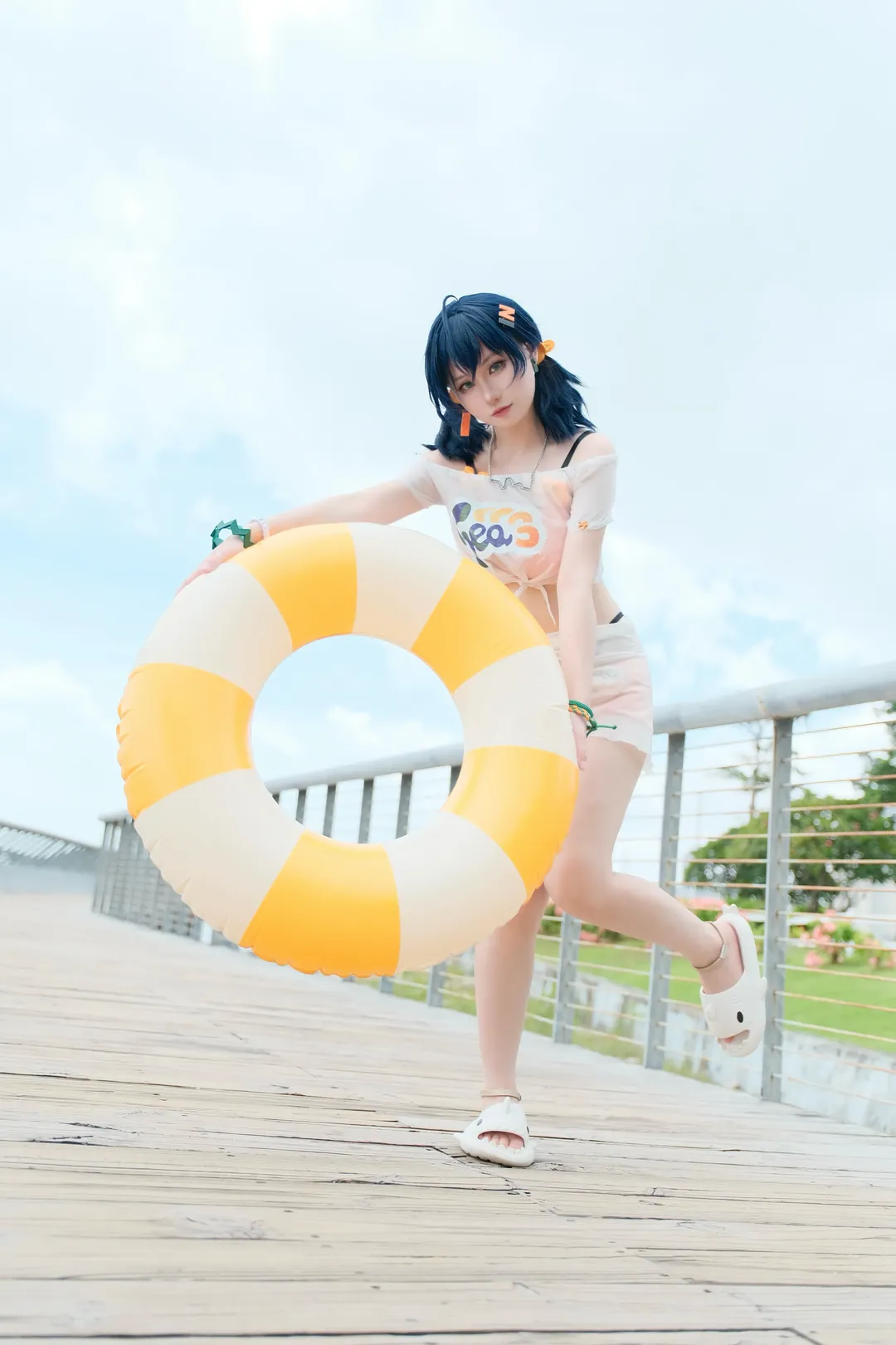 绝区零, 泳装cosplay, 海边写真, 二次元萌妹, 法厄同cos - 第2张