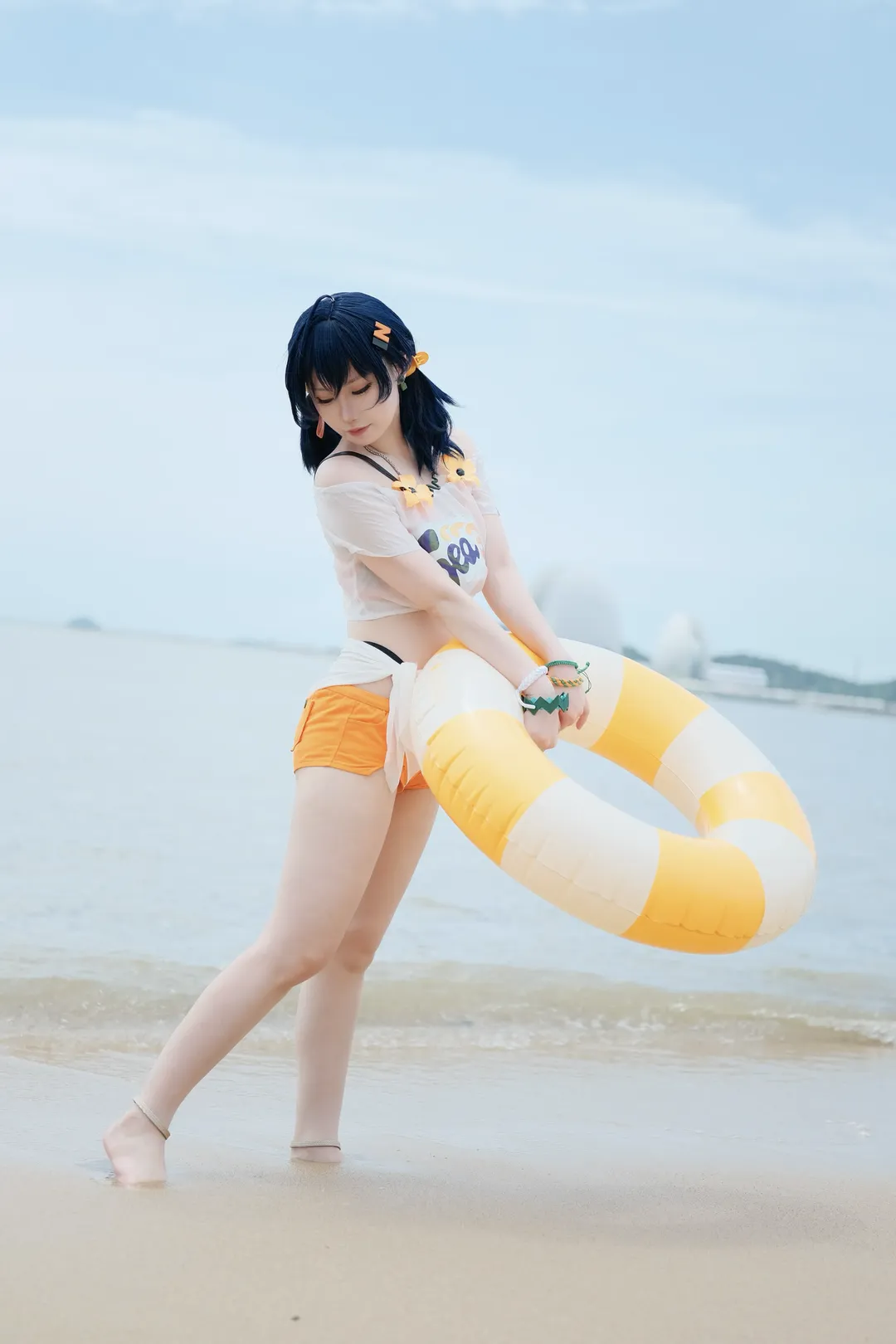 绝区零, 泳装cosplay, 海边写真, 二次元萌妹, 法厄同cos - 第4张