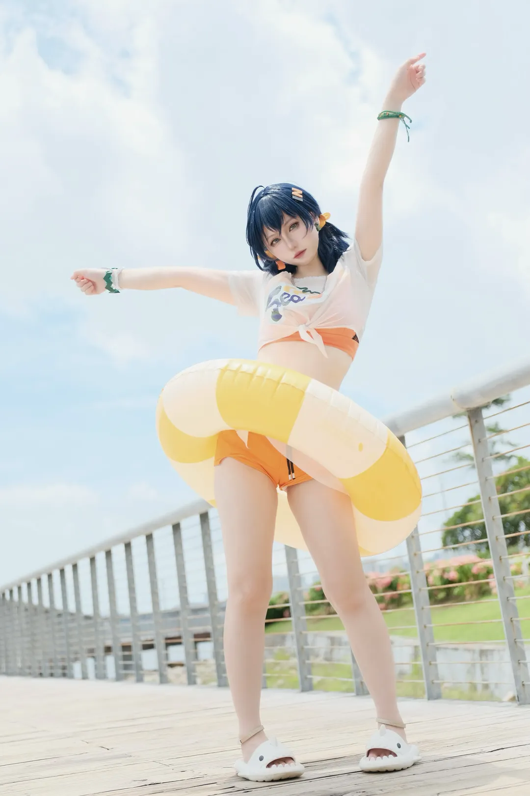 绝区零, 泳装cosplay, 海边写真, 二次元萌妹, 法厄同cos - 第6张