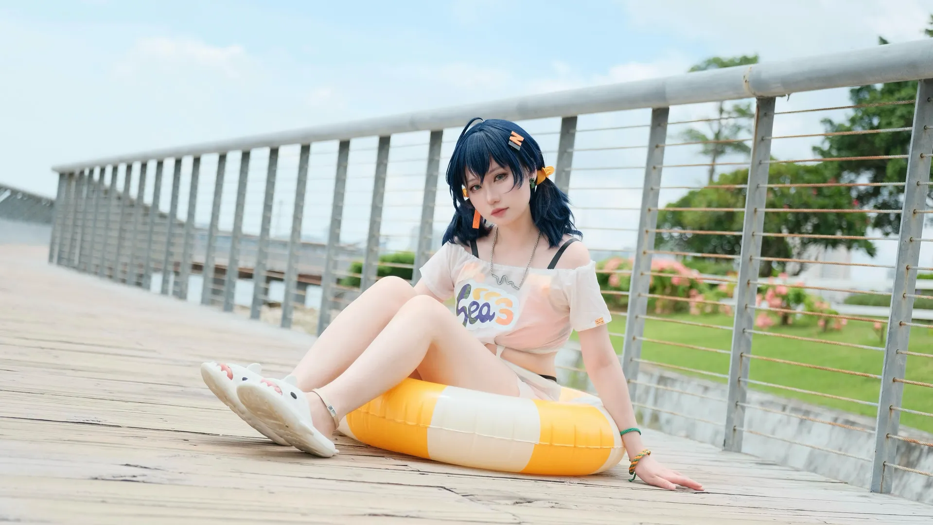 绝区零, 泳装cosplay, 海边写真, 二次元萌妹, 法厄同cos - 第9张