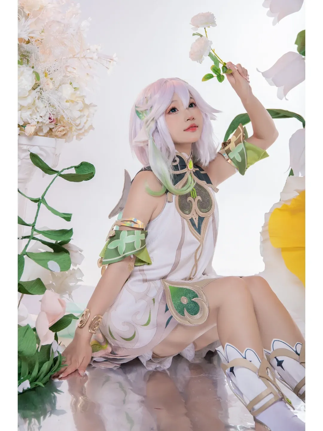 原神, 纳西妲cos, 精灵耳, 草神cos, 镜面写真 - 第1张