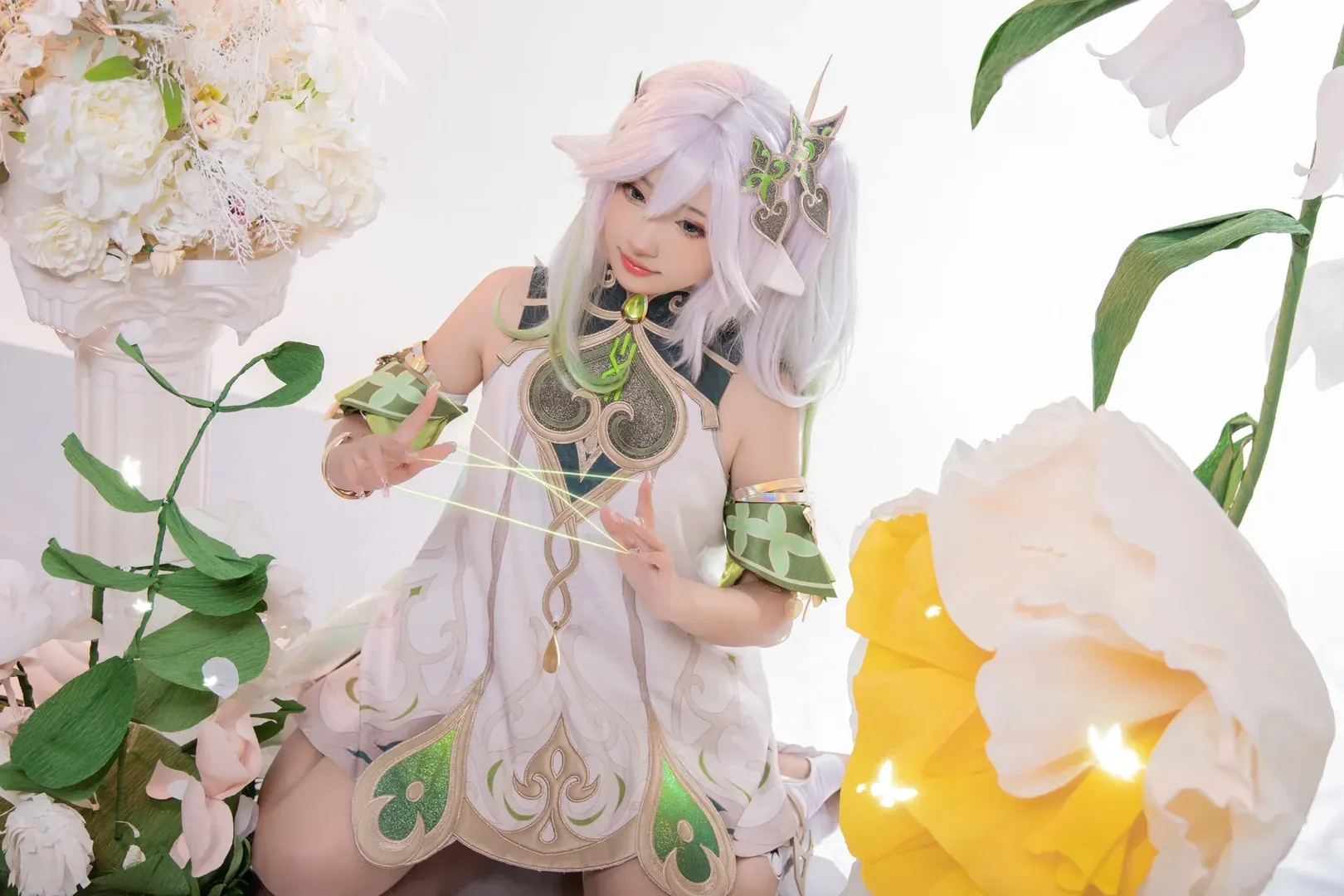 原神, 纳西妲cos, 精灵耳, 草神cos, 镜面写真 - 第10张
