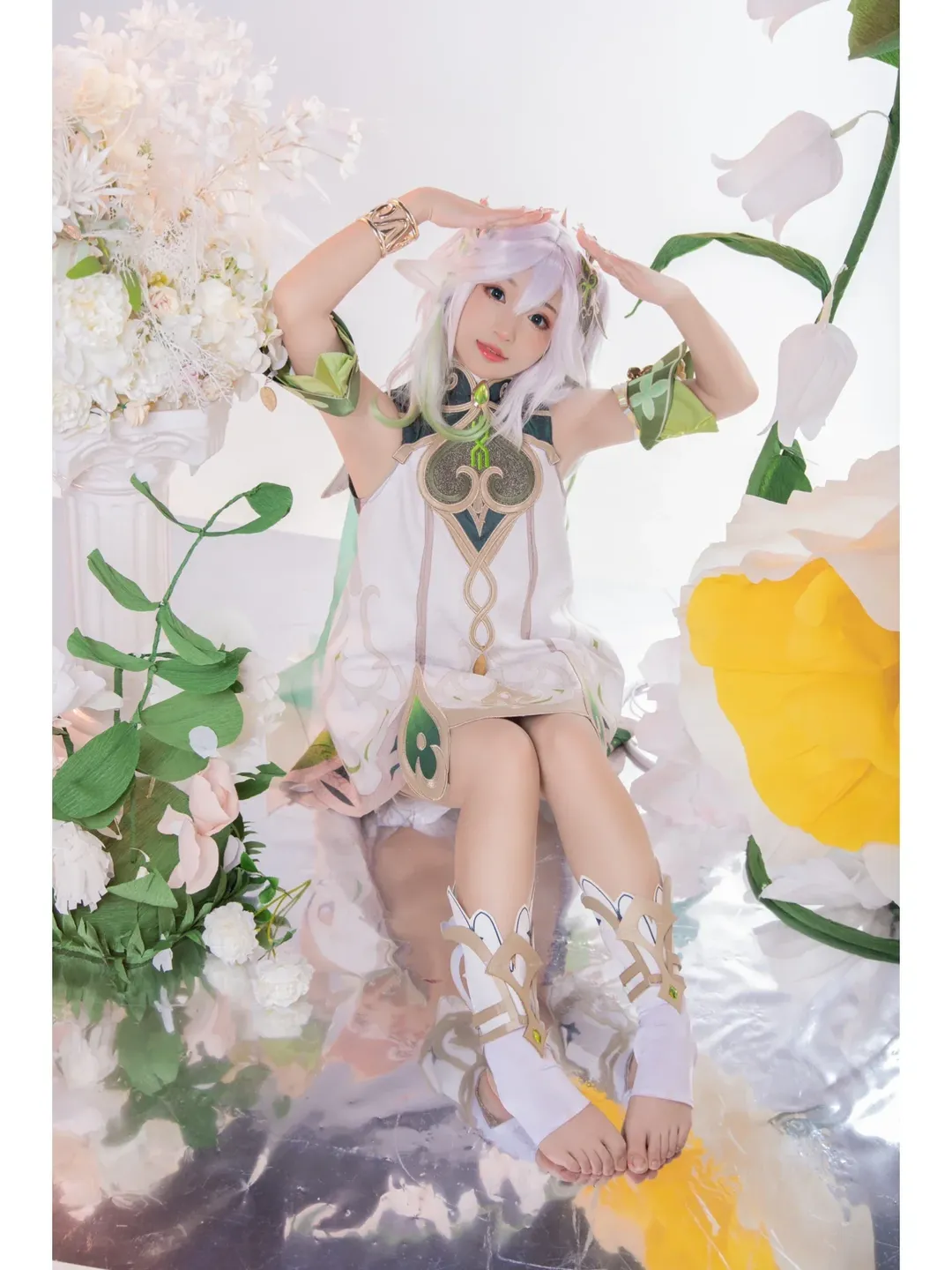 原神, 纳西妲cos, 精灵耳, 草神cos, 镜面写真 - 第5张